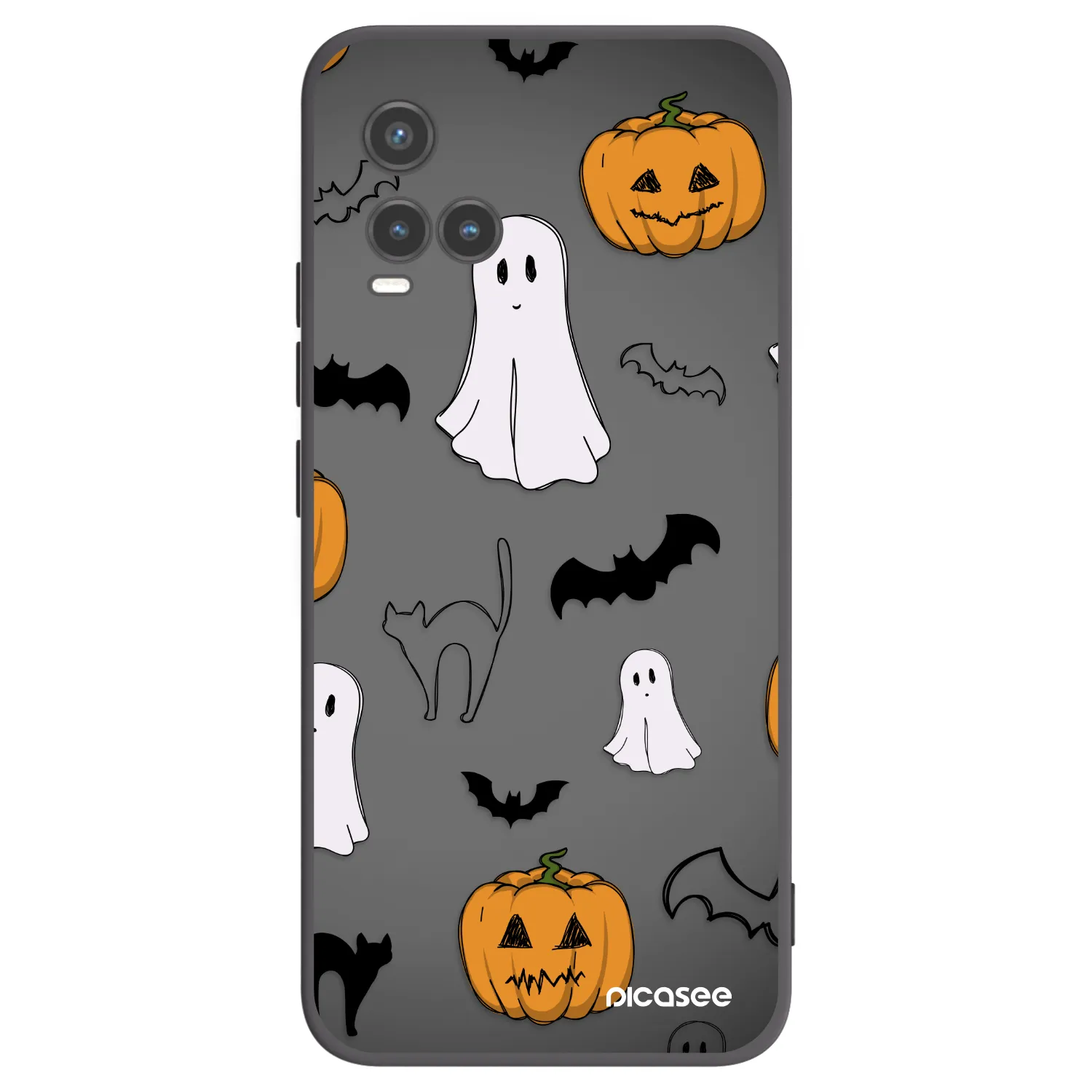 Picasee crna silikonska maskica za Vivo Y33s - Spooky crew