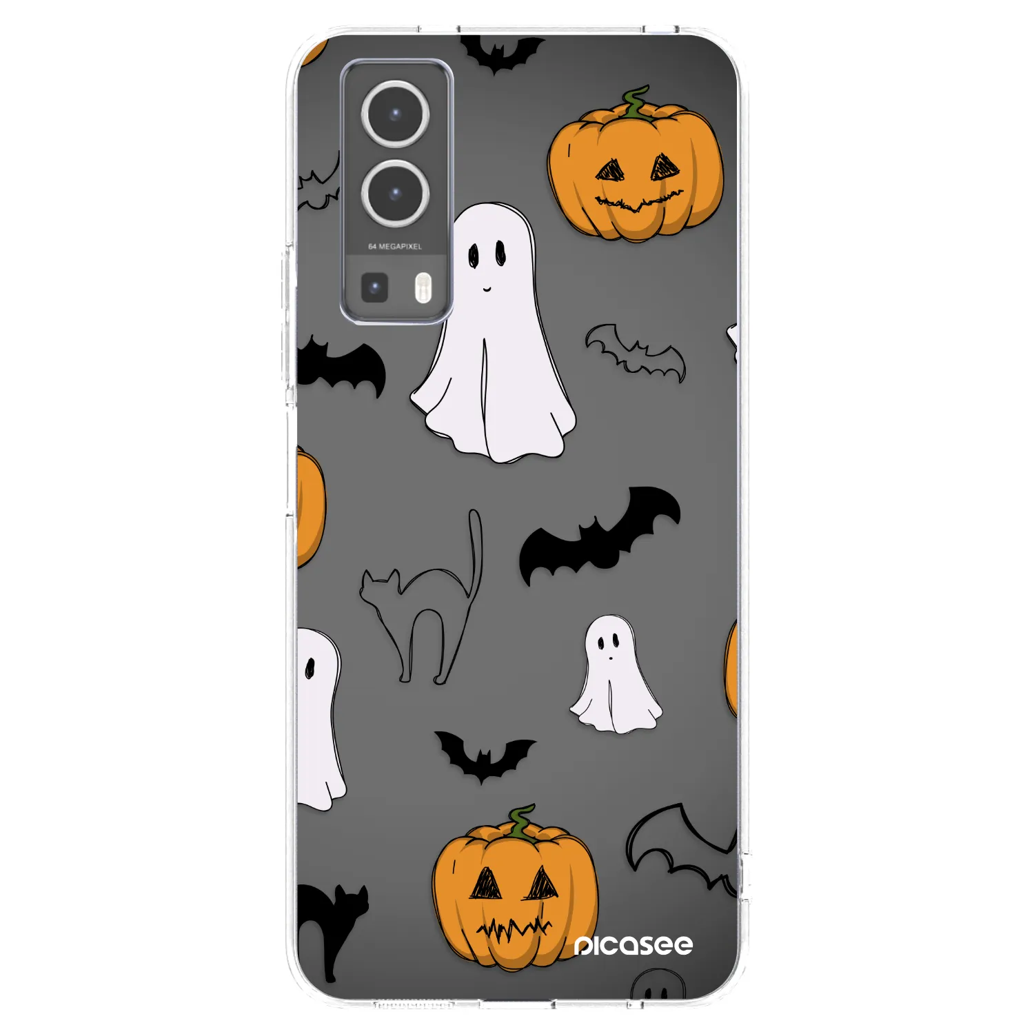 Picasee silikonska prozirna maskica za Vivo Y72 5G - Spooky crew