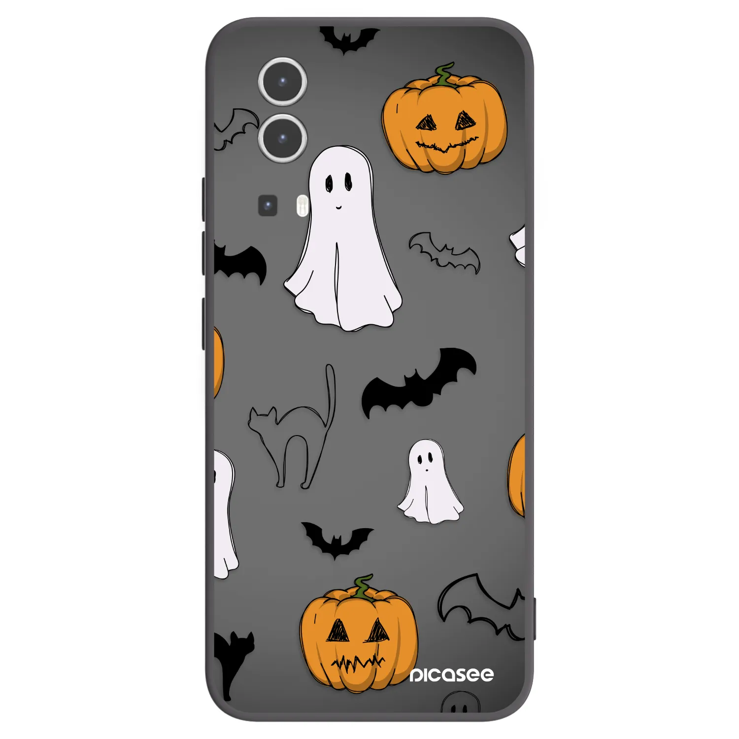Picasee crna silikonska maskica za Vivo Y72 5G - Spooky crew