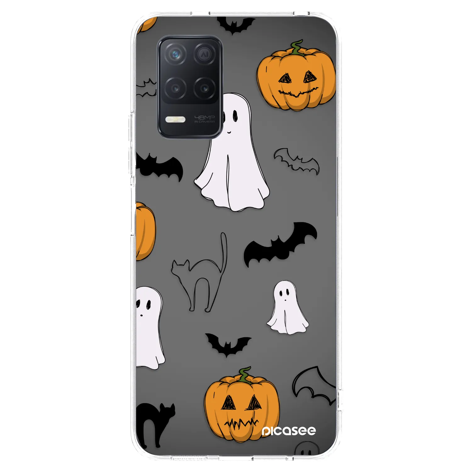 Picasee silikonska prozirna maskica za Realme 8 5G - Spooky crew