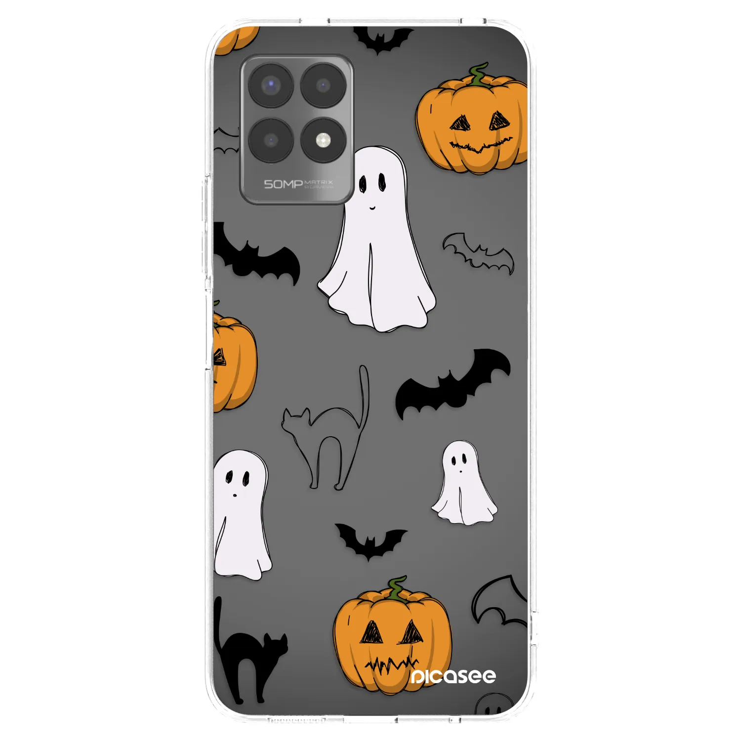 Picasee silikonska prozirna maskica za Realme 8i - Spooky crew