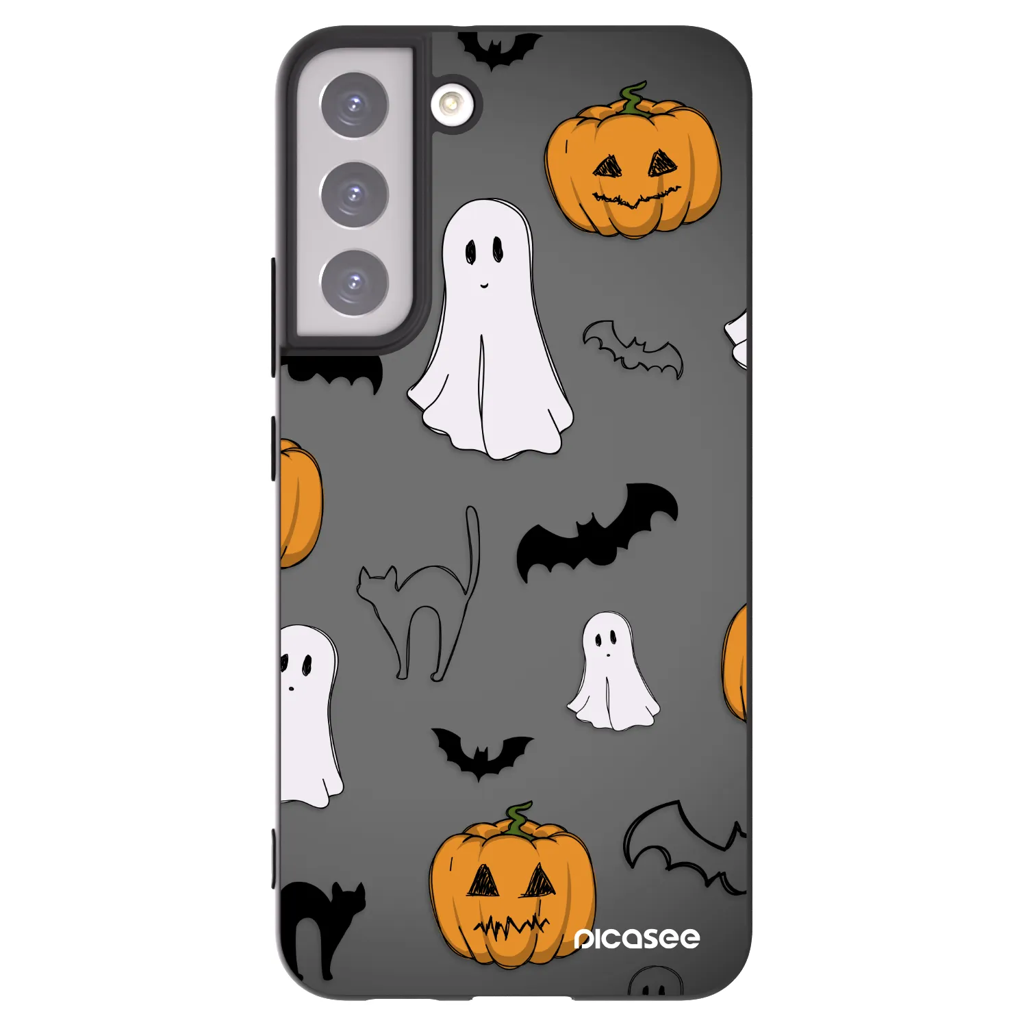 Picasee crna silikonska maskica za Samsung Galaxy S22+ 5G - Spooky crew