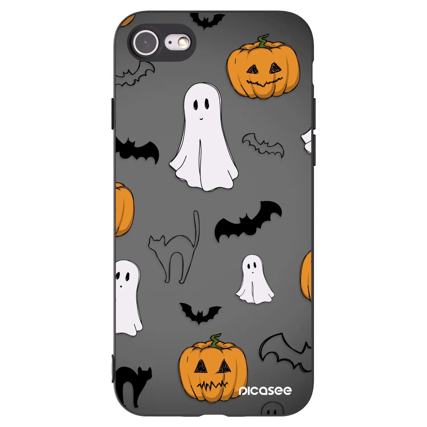 Picasee crna silikonska maskica za Apple iPhone SE 2022 - Spooky crew