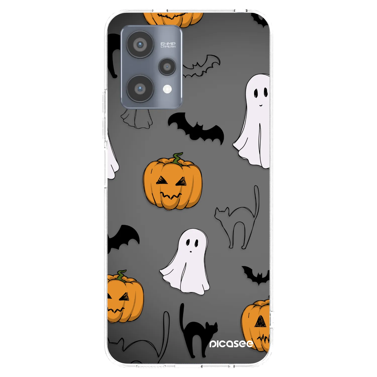 Picasee silikonska prozirna maskica za Realme 9 Pro 5G - Spooky crew