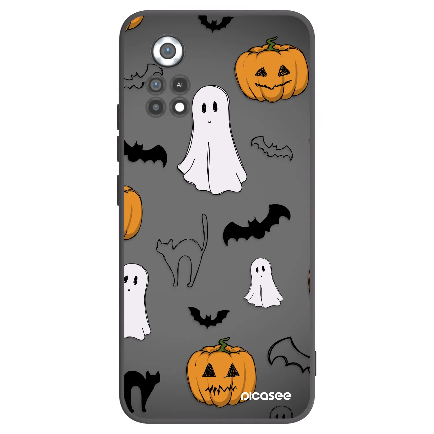 Picasee crna silikonska maskica za Xiaomi Poco X4 Pro 5G - Spooky crew