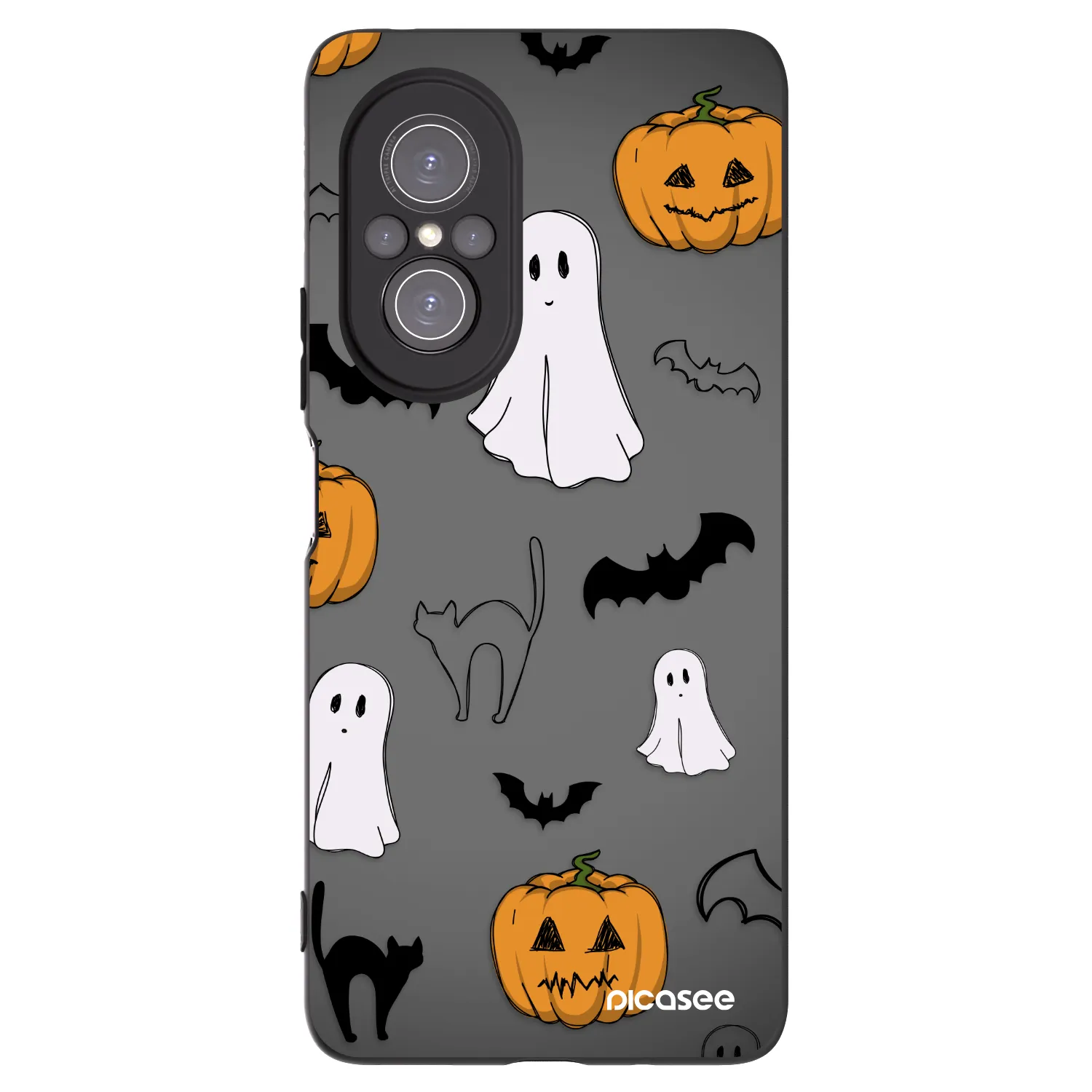 Picasee crna silikonska maskica za Huawei Nova 9 SE - Spooky crew