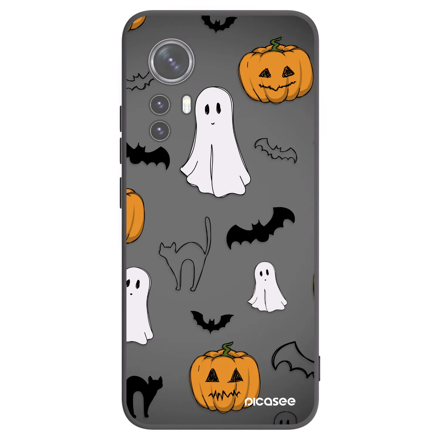 Picasee crna silikonska maskica za Xiaomi 12 - Spooky crew