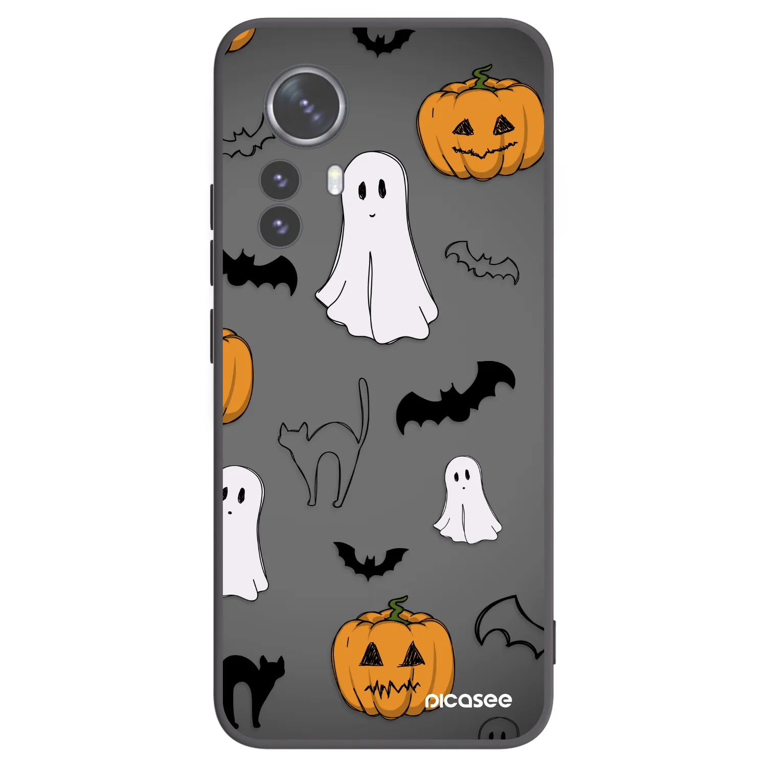 Picasee crna silikonska maskica za Xiaomi 12 Pro - Spooky crew