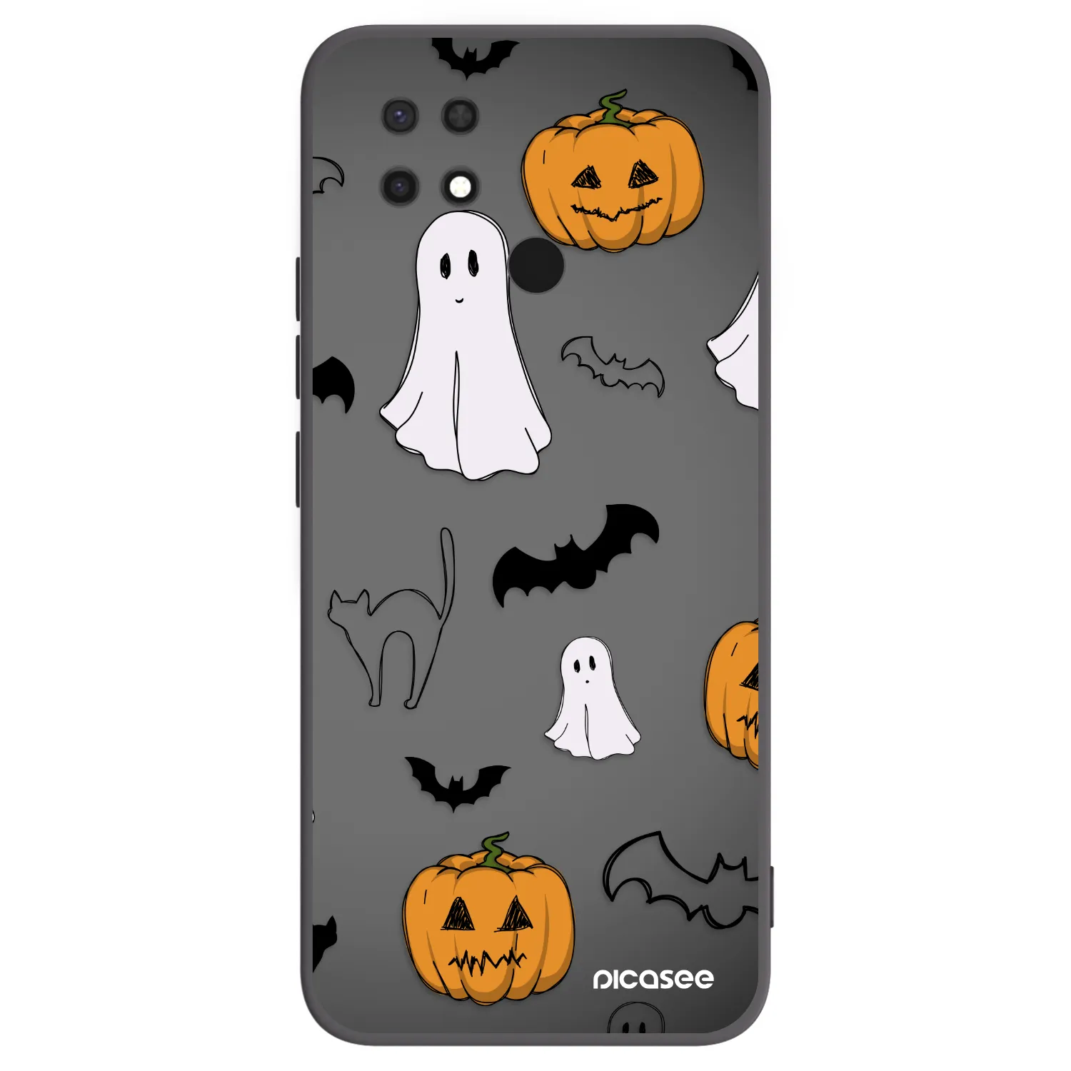 Picasee crna silikonska maskica za Xiaomi Redmi 10C - Spooky crew