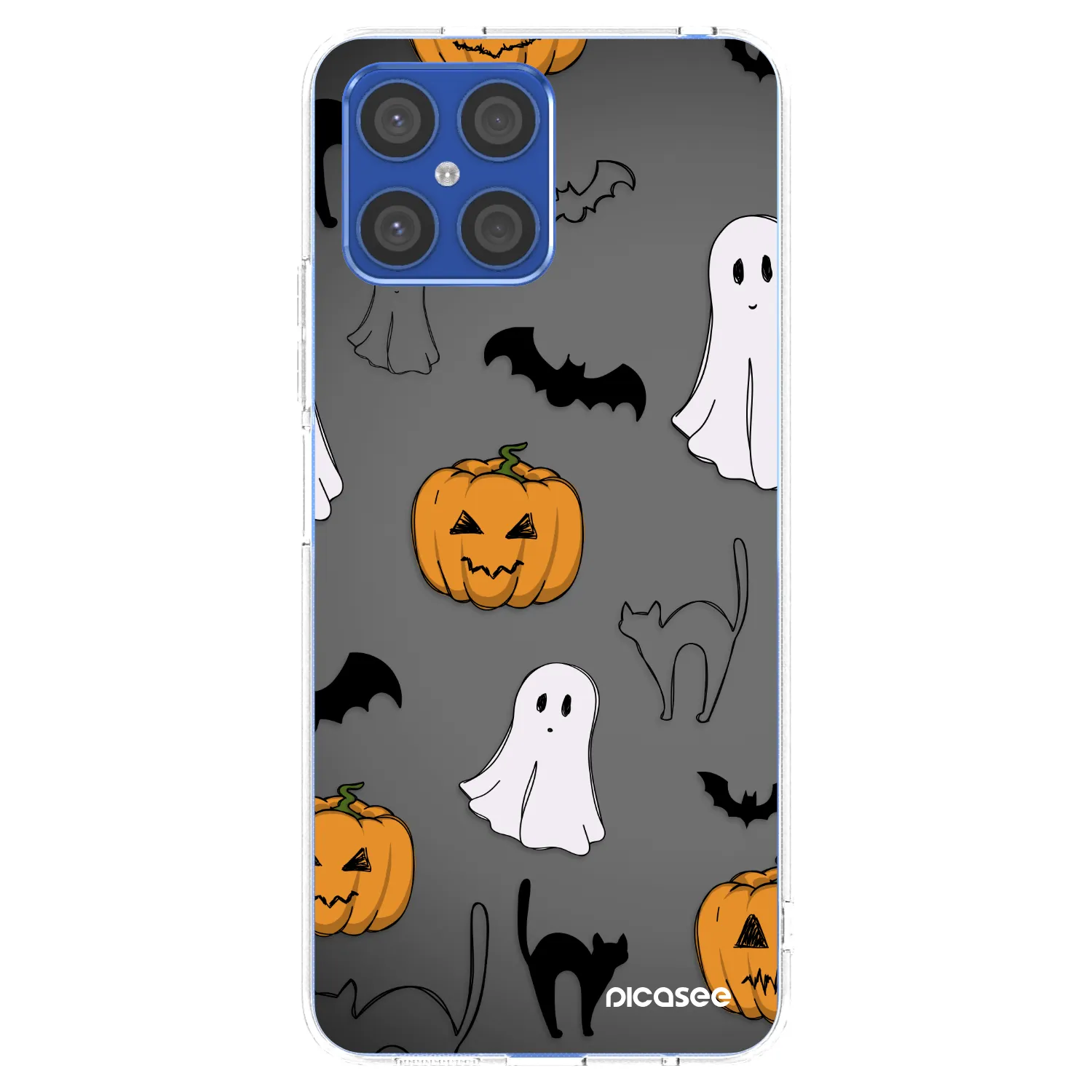 Picasee silikonska prozirna maskica za Honor X8 4G - Spooky crew