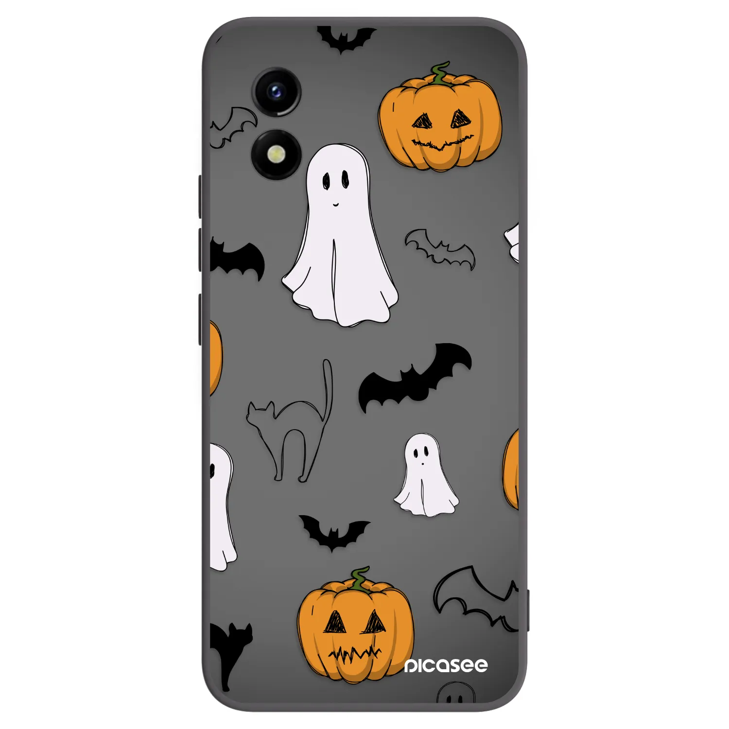 Picasee crna silikonska maskica za Vivo Y01 - Spooky crew