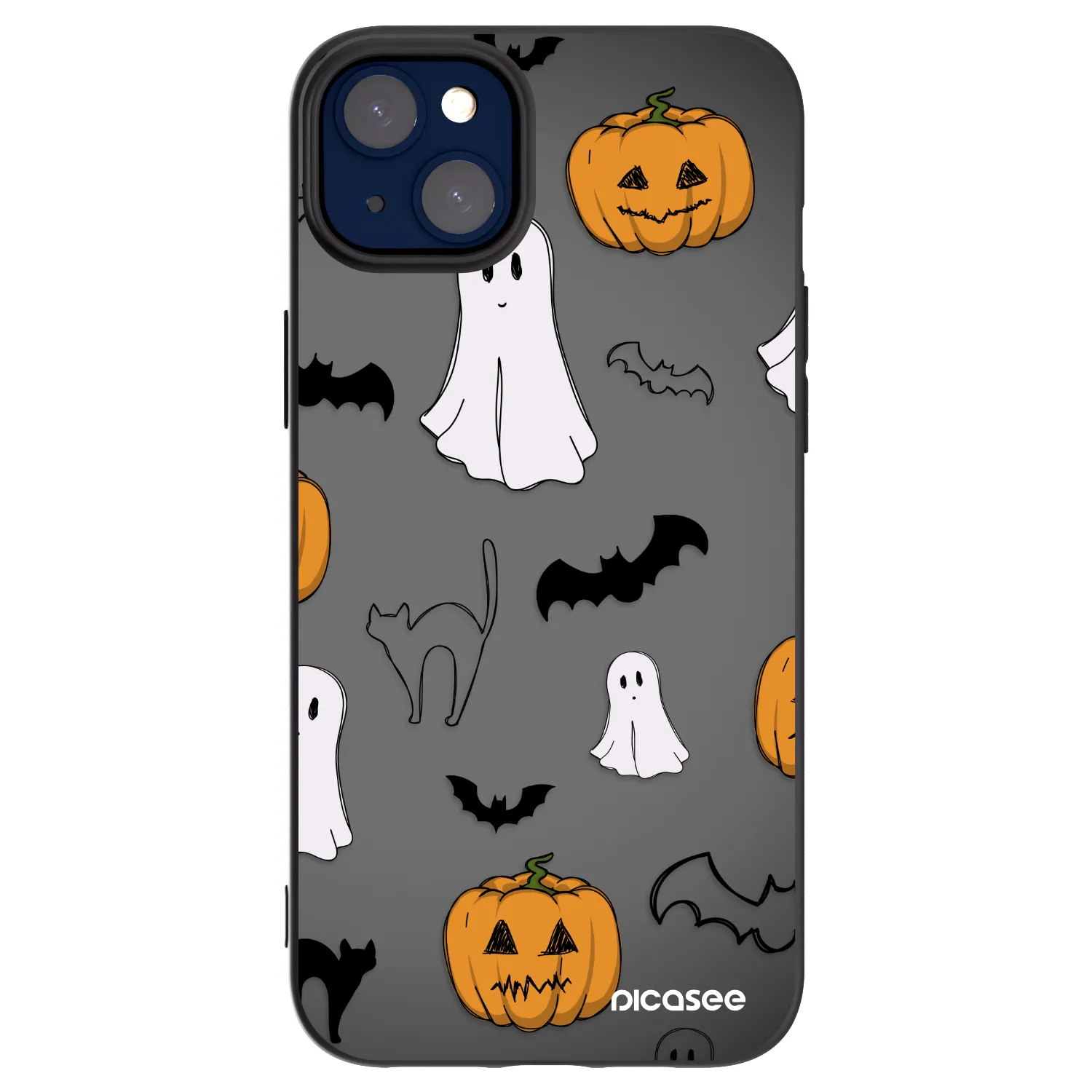 Picasee crna silikonska maskica za Apple iPhone 14 Plus - Spooky crew