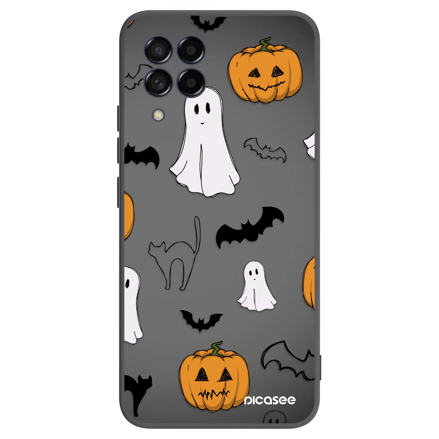 Picasee crna silikonska maskica za Samsung Galaxy M53 5G - Spooky crew