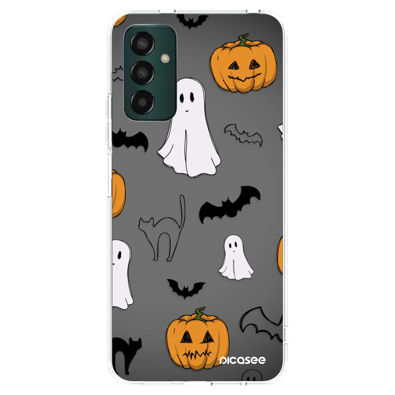 Picasee silikonska prozirna maskica za Samsung Galaxy M13 M135F - Spooky crew