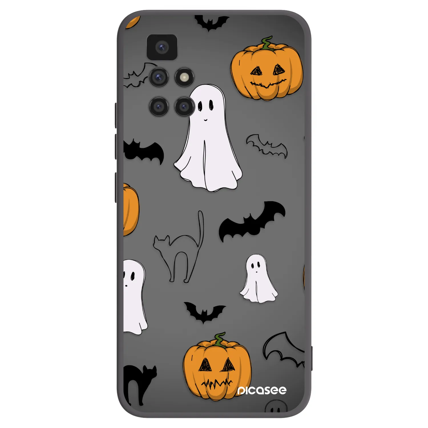 Picasee crna silikonska maskica za Xiaomi Redmi 10 (2022) - Spooky crew
