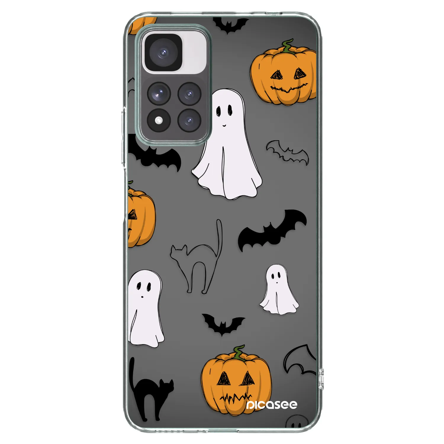 Picasee silikonska prozirna maskica za Xiaomi Redmi Note 11 Pro+ 5G - Spooky crew