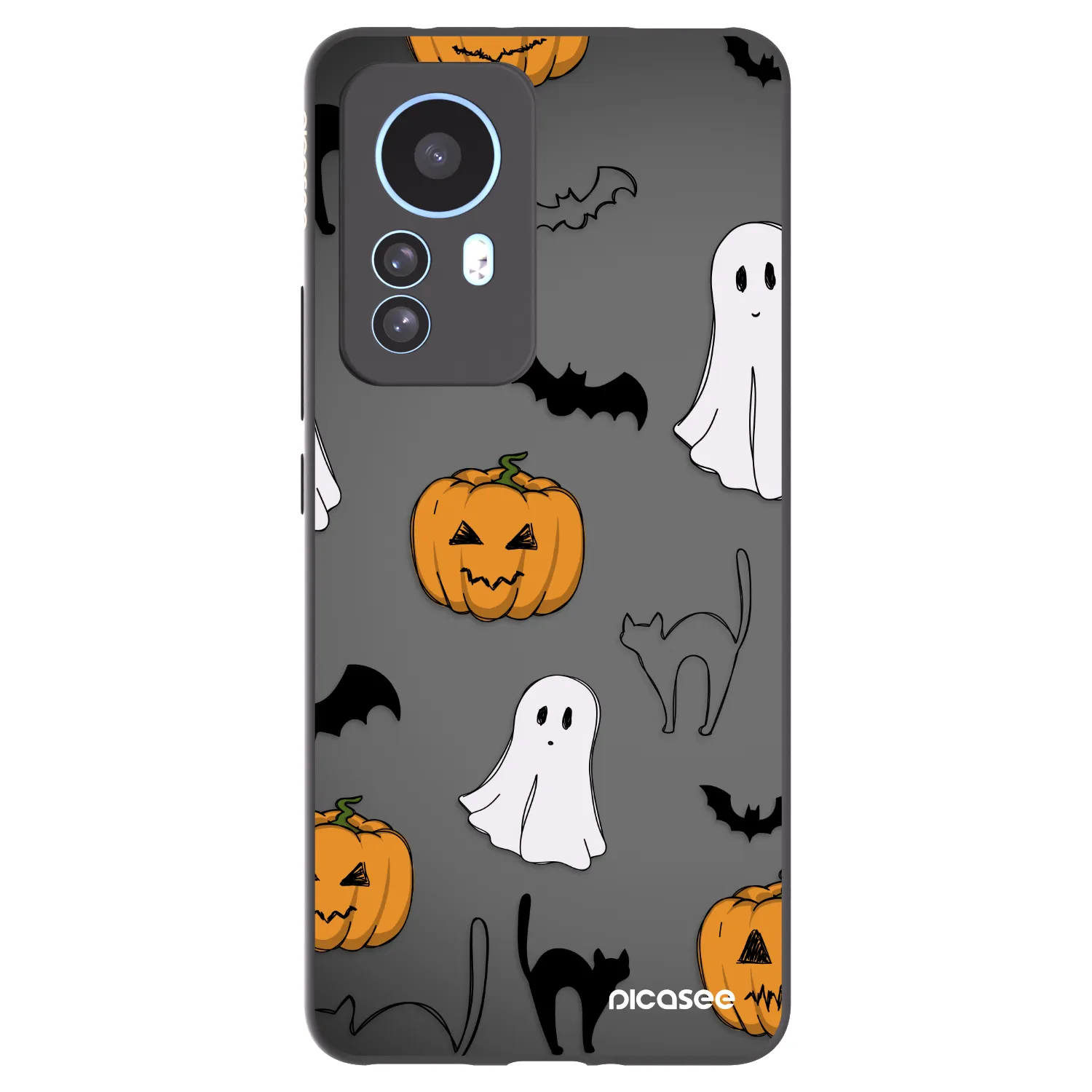 Picasee crna silikonska maskica za Xiaomi 12T Pro - Spooky crew