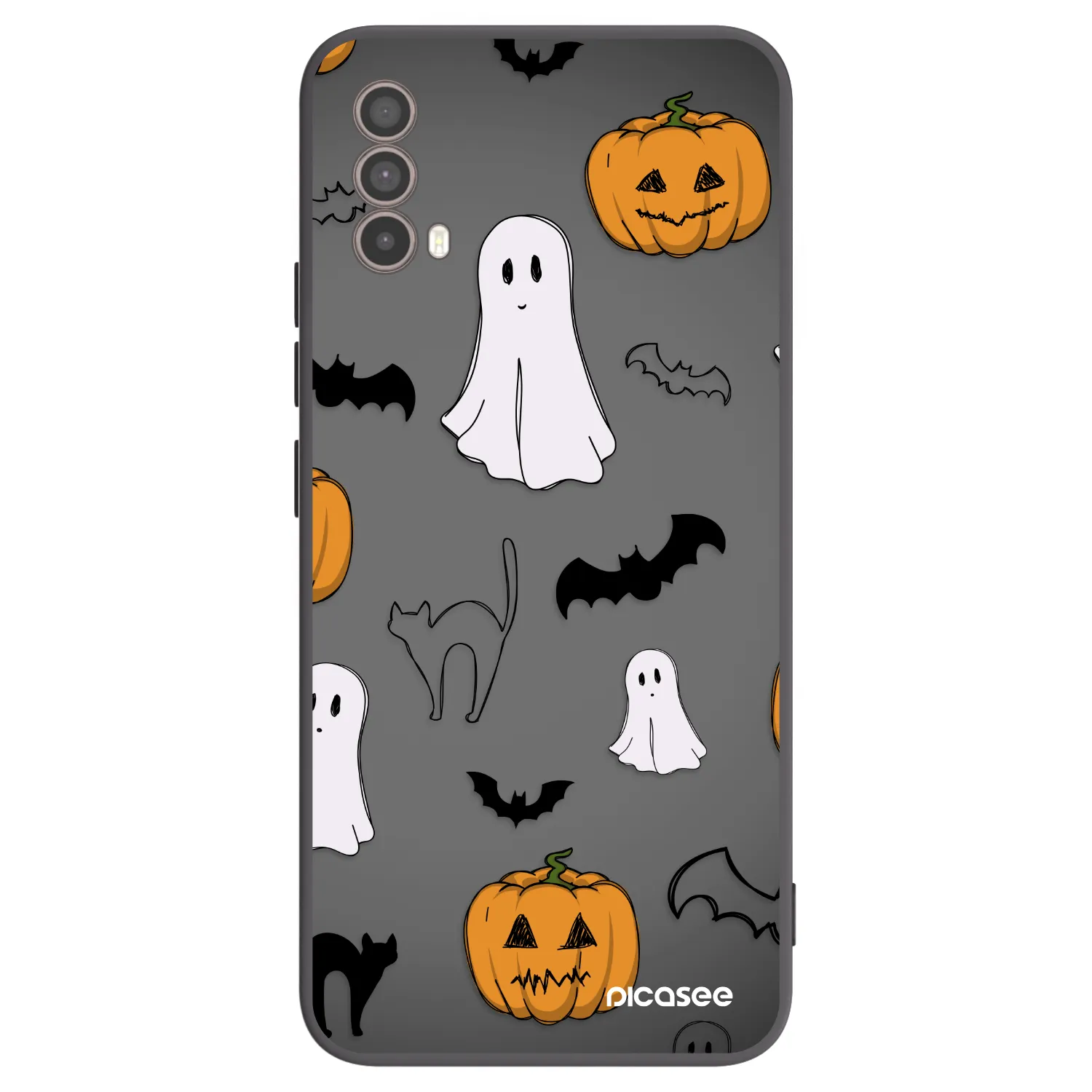Picasee crna silikonska maskica za Motorola Moto E40 - Spooky crew