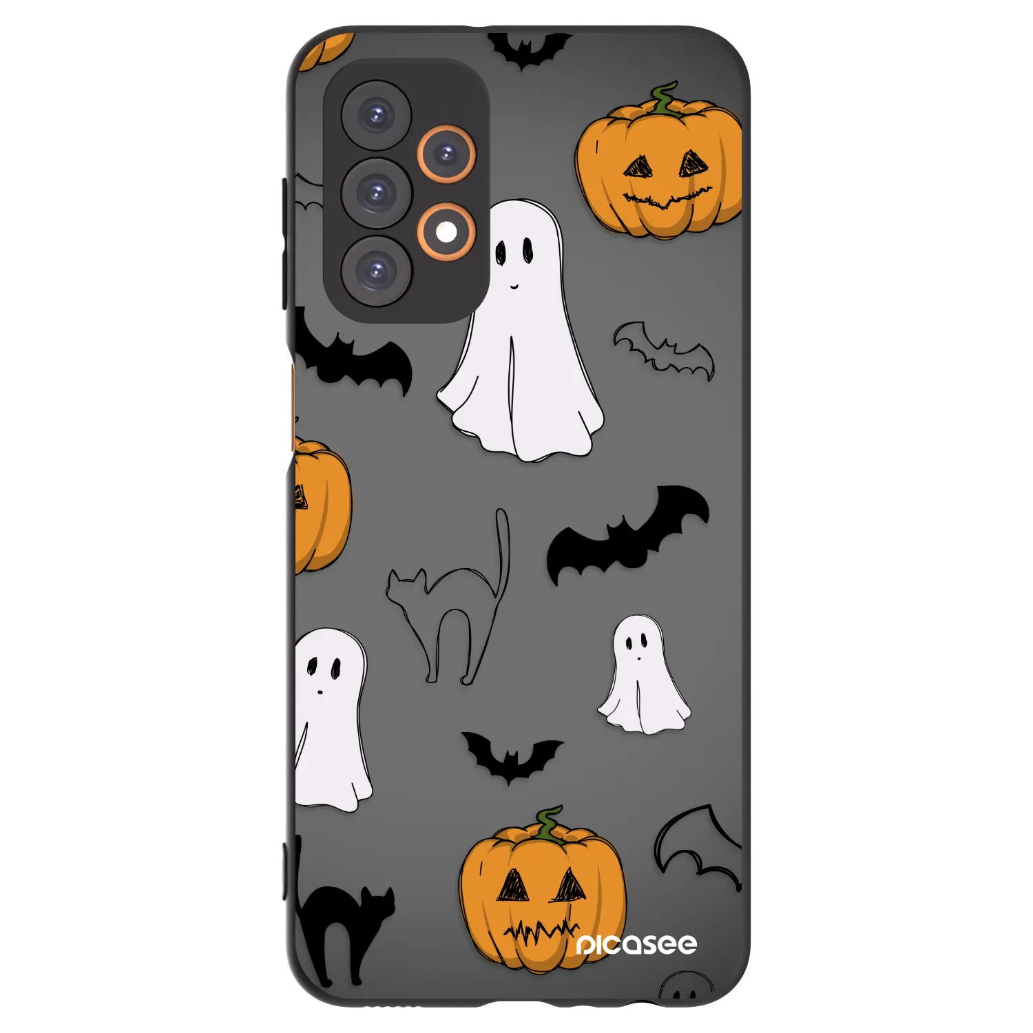 Picasee crna silikonska maskica za Samsung Galaxy A23 A235F 4G - Spooky crew