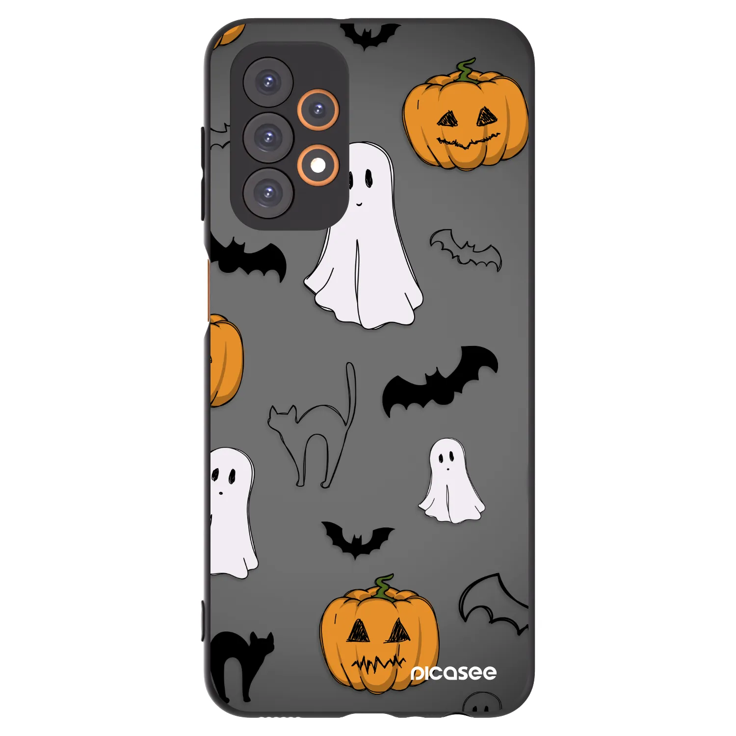 Picasee crna silikonska maskica za Samsung Galaxy A23 A236B 5G - Spooky crew