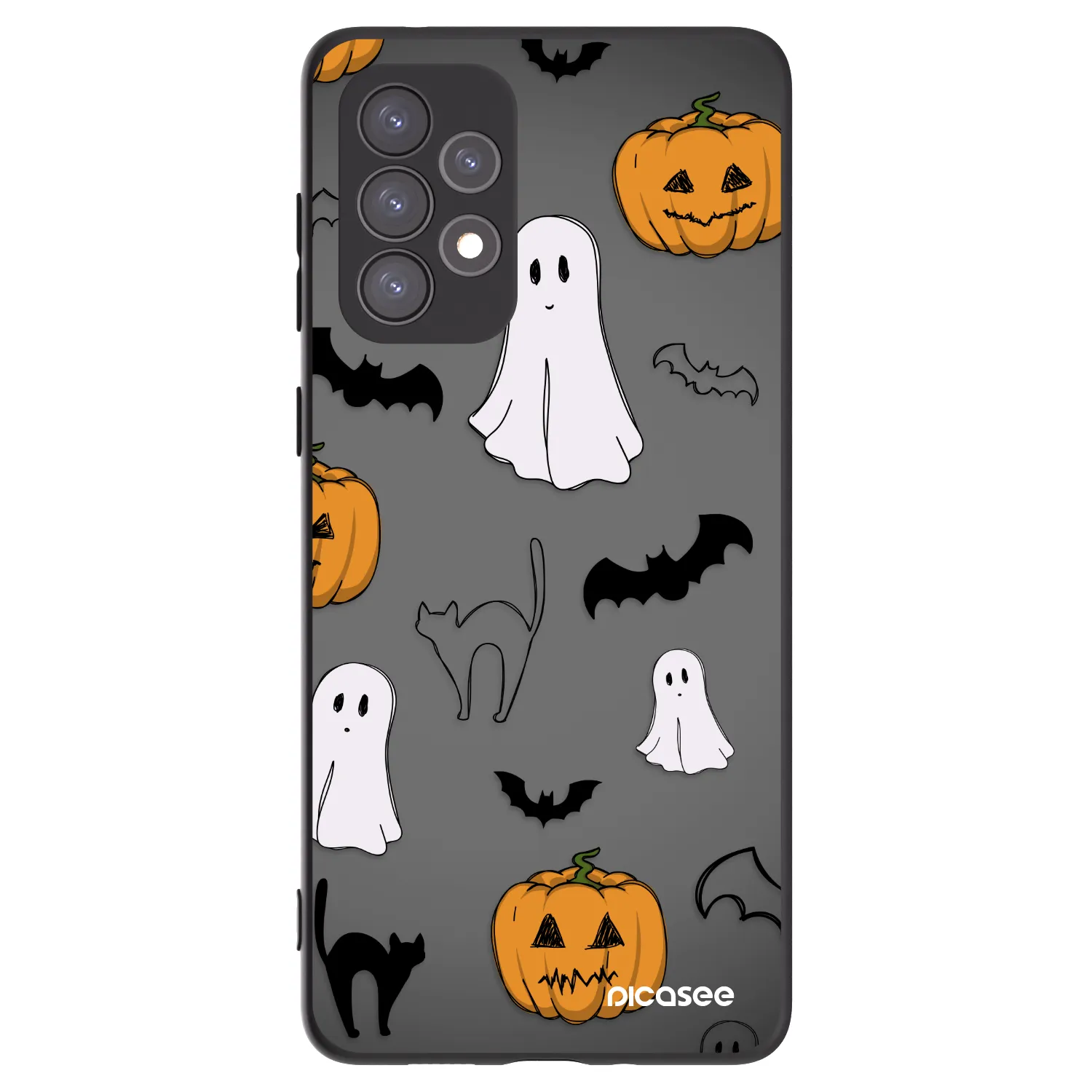 Picasee crna silikonska maskica za Samsung Galaxy A73 5G - Spooky crew