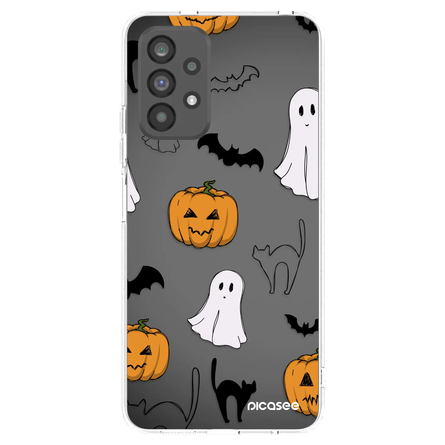 Picasee silikonska prozirna maskica za Samsung Galaxy A73 5G - Spooky crew