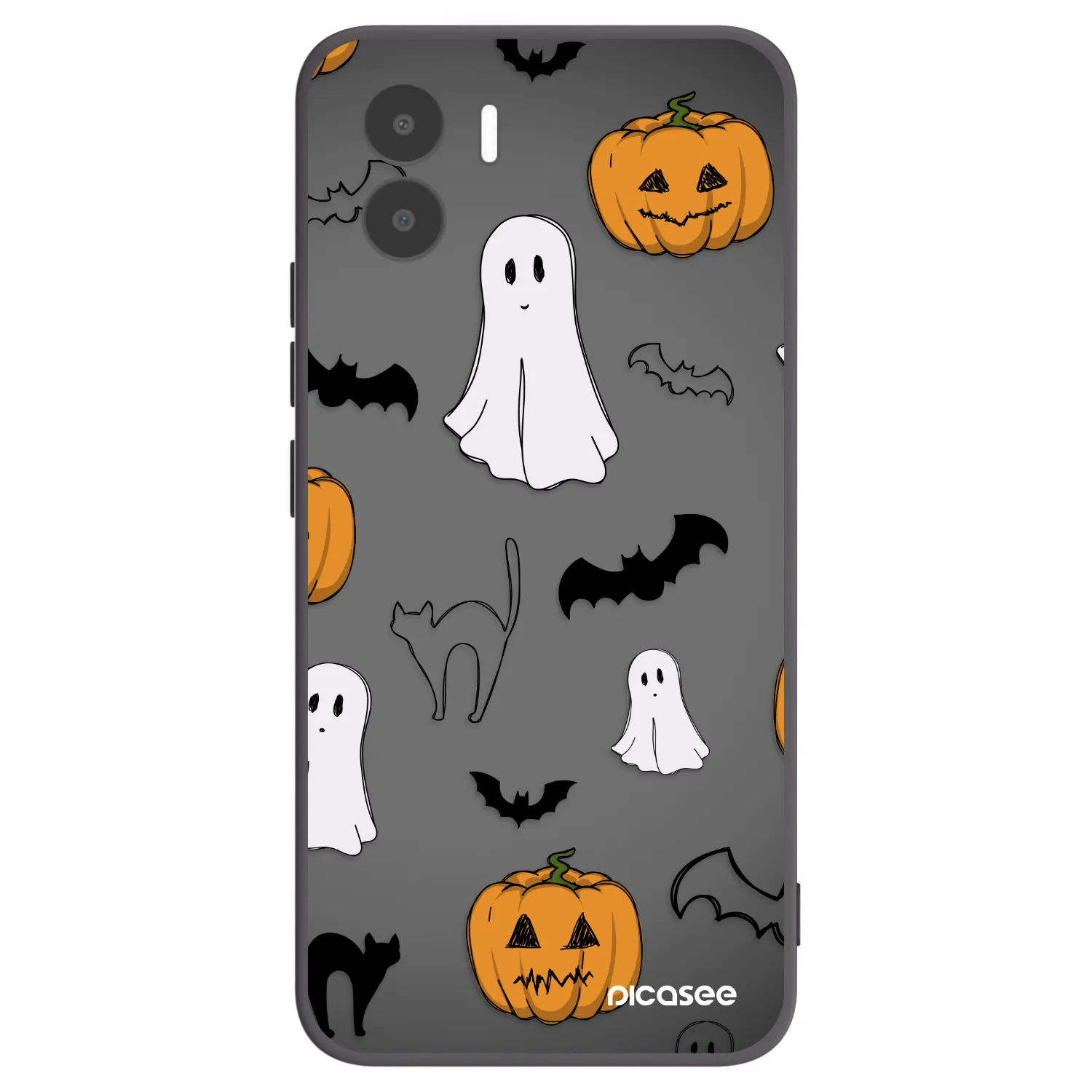 Picasee crna silikonska maskica za Xiaomi Redmi A1 - Spooky crew