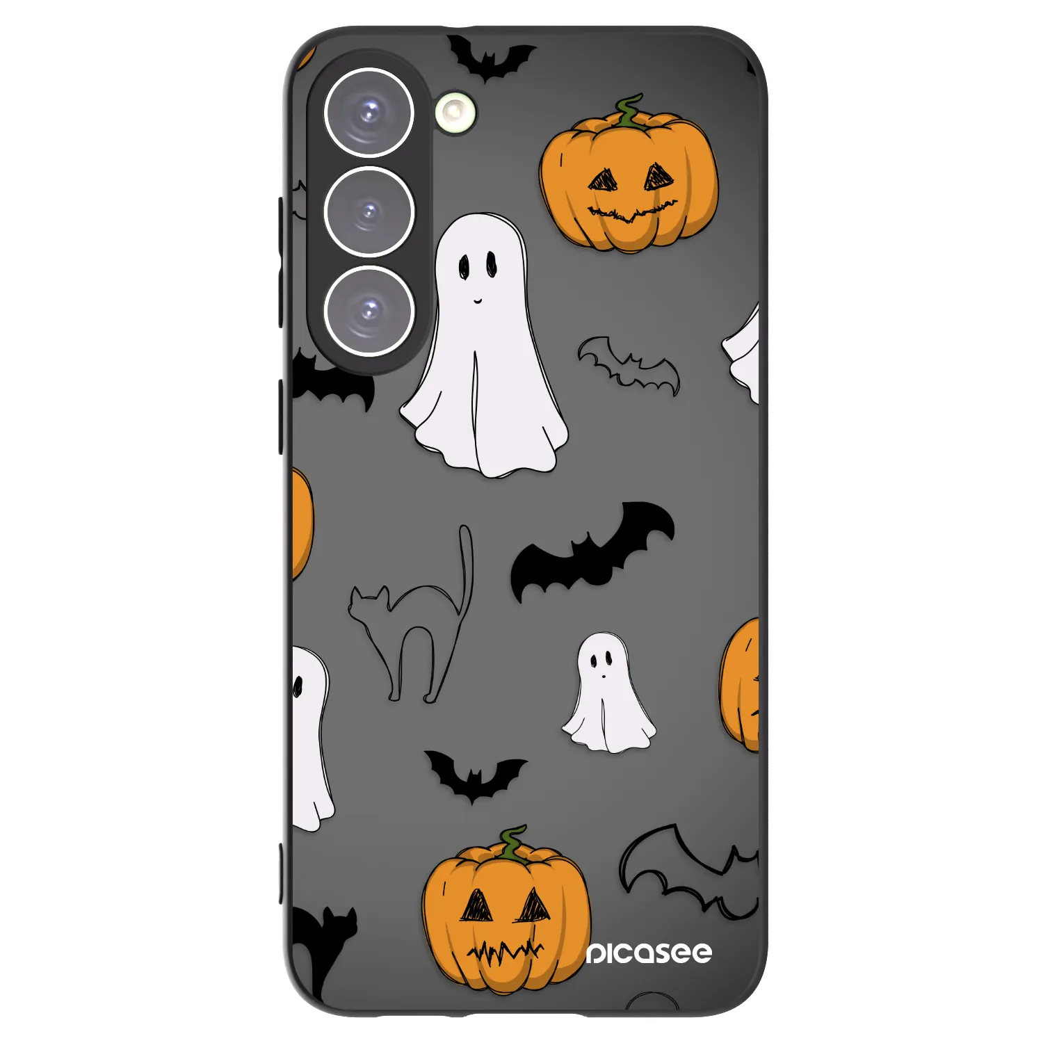 Picasee crna silikonska maskica za Samsung Galaxy S23+ 5G - Spooky crew