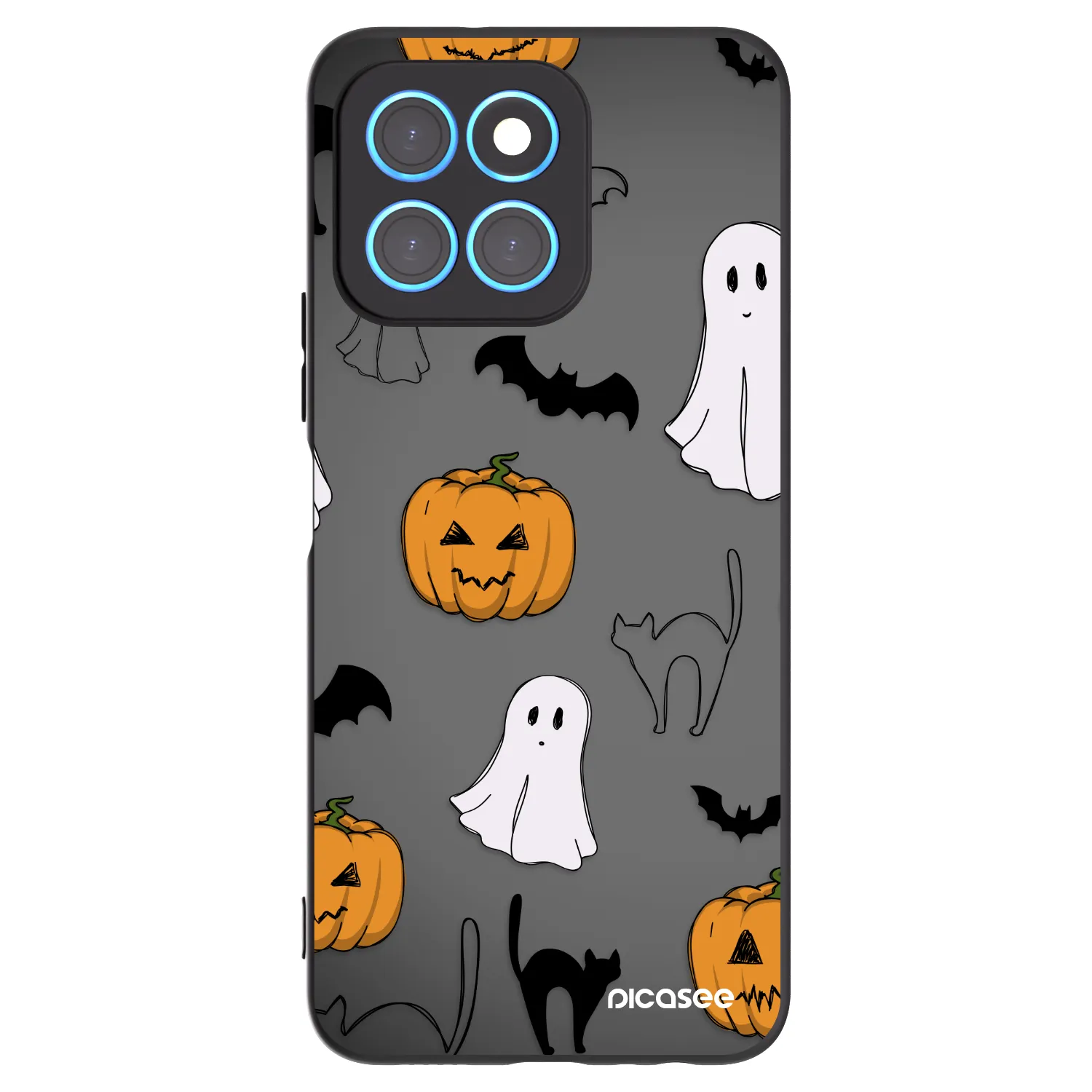 Picasee crna silikonska maskica za Honor X8 5G - Spooky crew