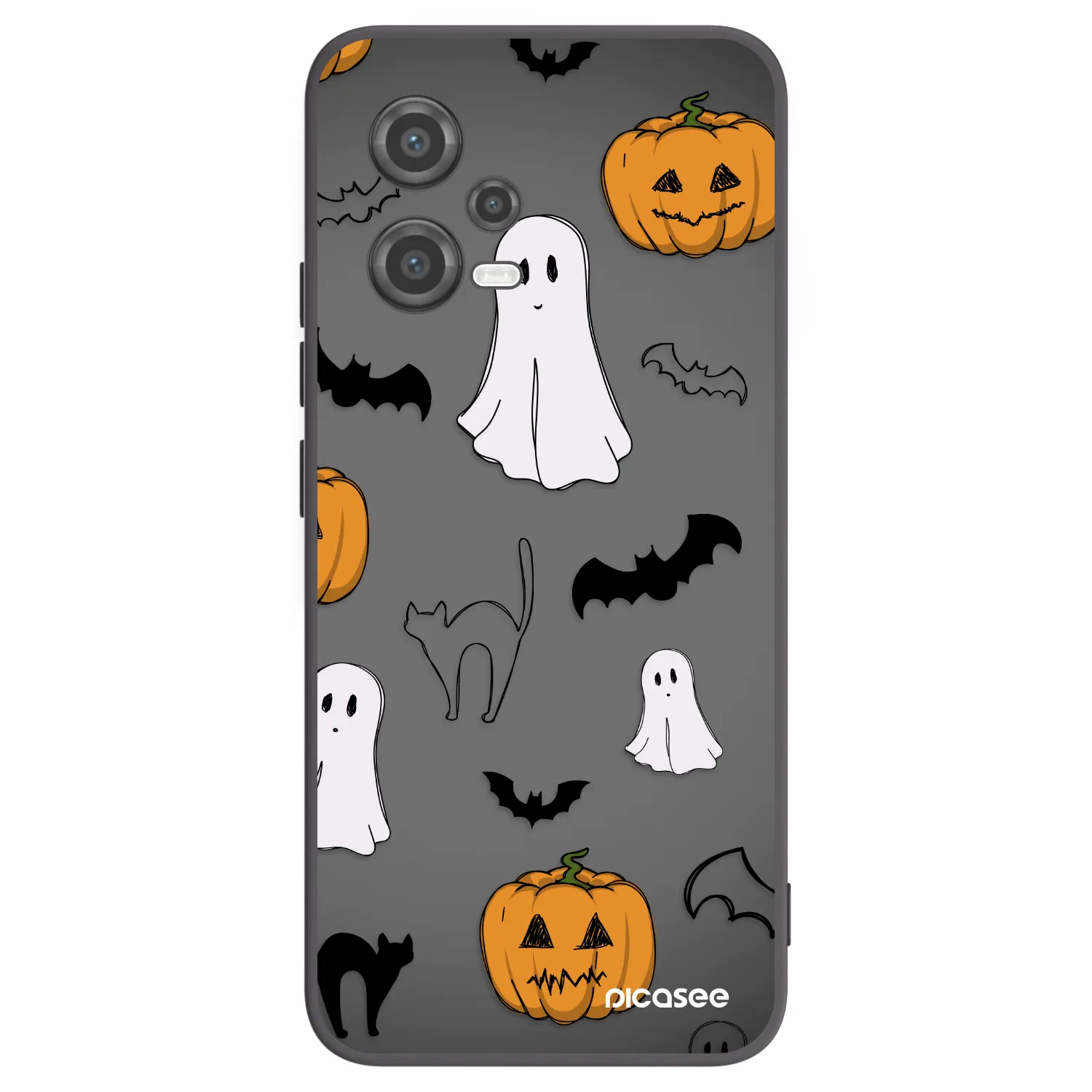 Picasee crna silikonska maskica za Xiaomi Poco X5 - Spooky crew