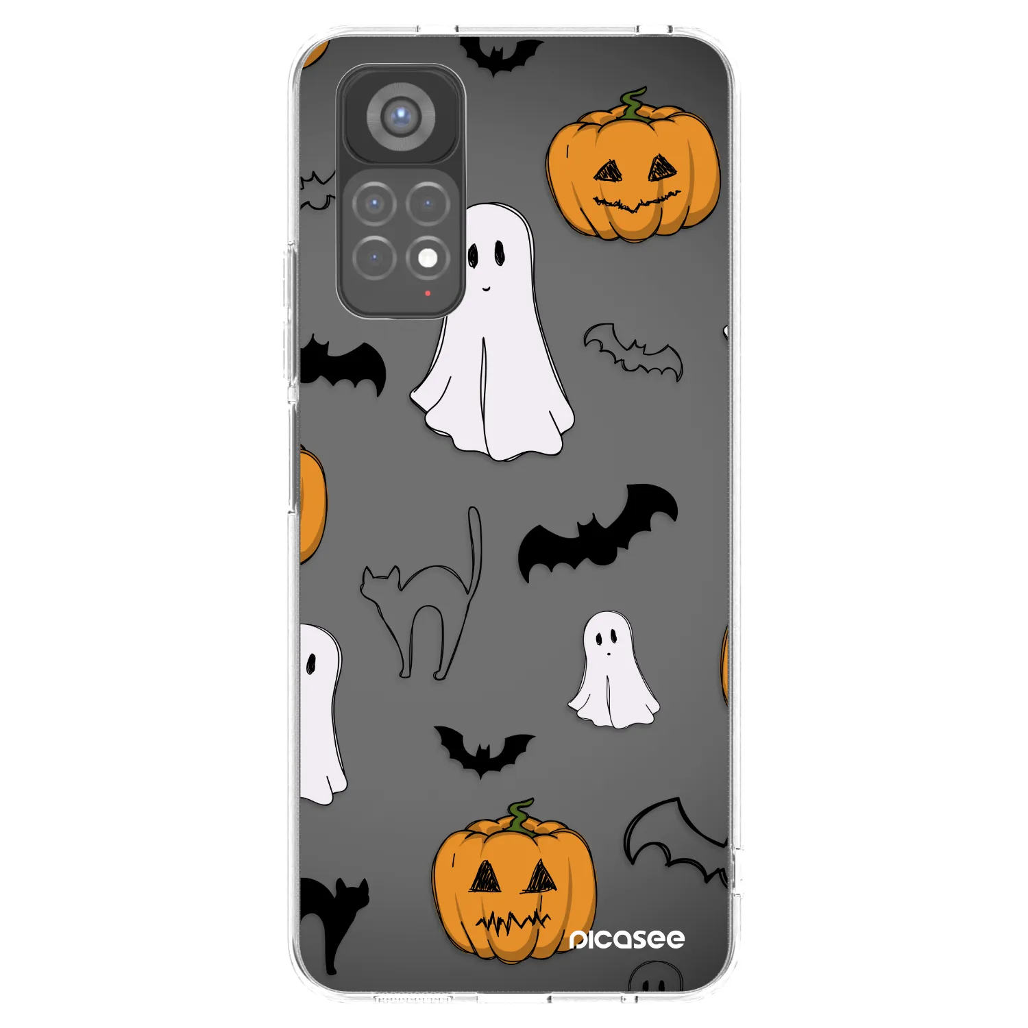 Picasee silikonska prozirna maskica za Xiaomi Redmi Note 11S 5G - Spooky crew
