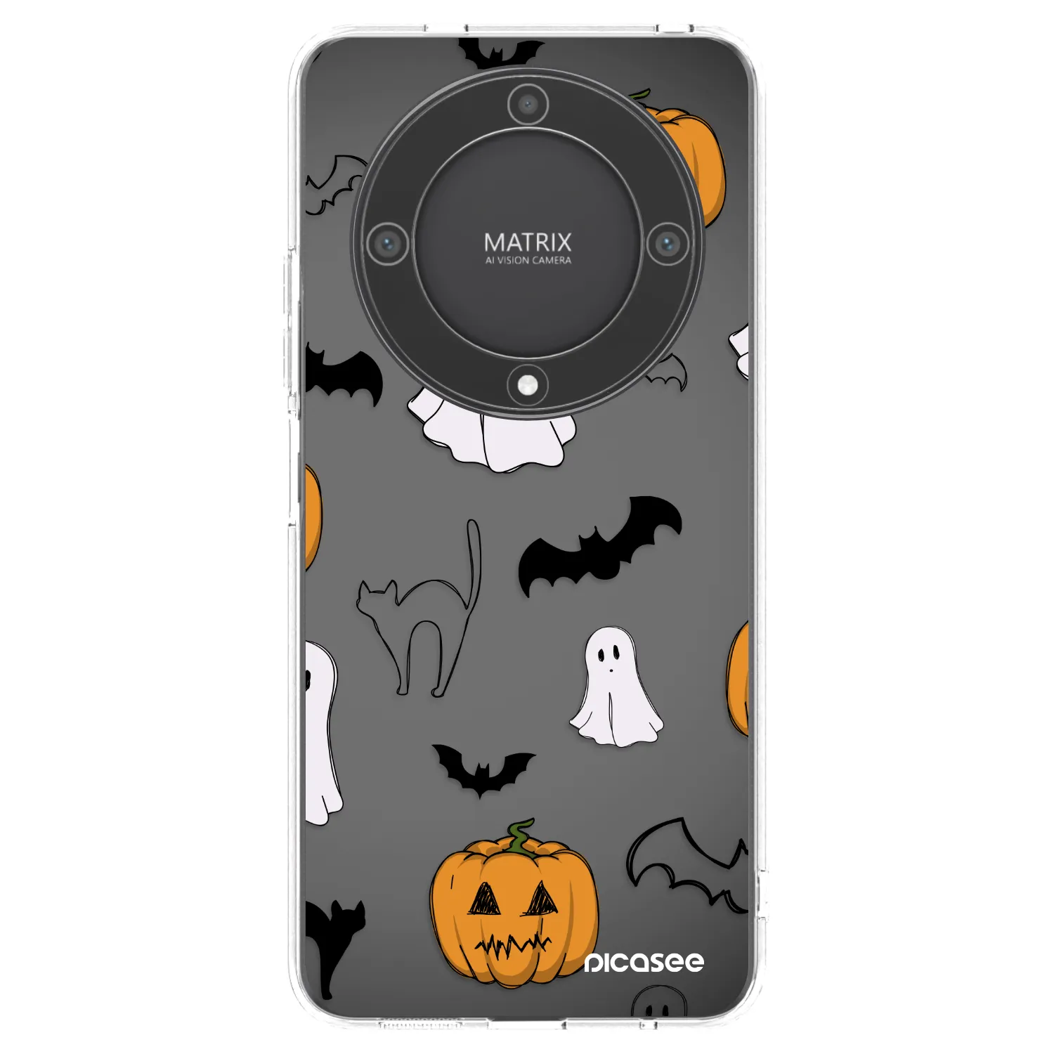 Picasee silikonska prozirna maskica za Honor Magic5 Lite 5G - Spooky crew