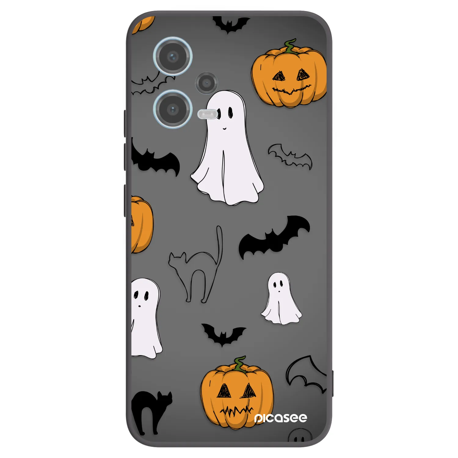 Picasee crna silikonska maskica za Xiaomi Redmi Note 12 5G - Spooky crew