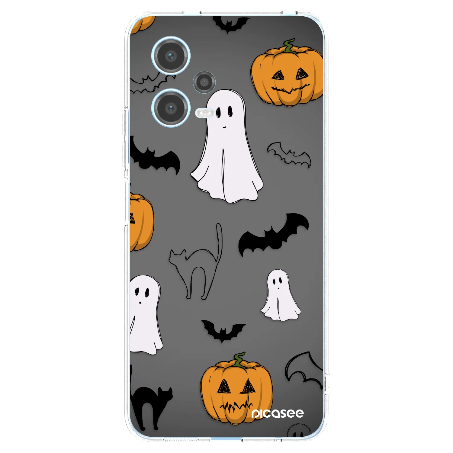 Picasee silikonska prozirna maskica za Xiaomi Redmi Note 12 5G - Spooky crew