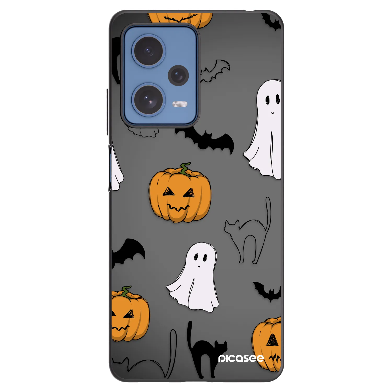 Picasee crna silikonska maskica za Xiaomi Redmi Note 12 Pro 5G - Spooky crew