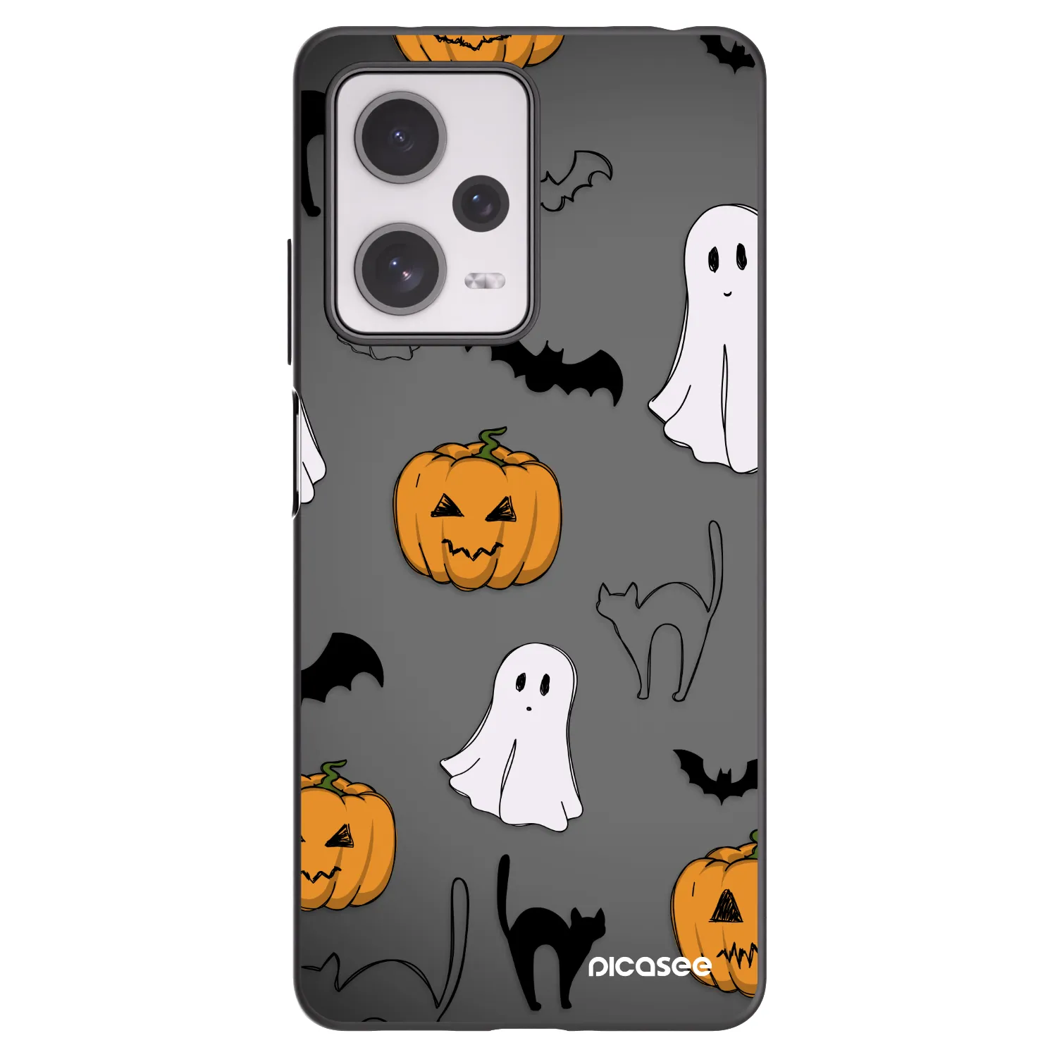 Picasee crna silikonska maskica za Xiaomi Redmi Note 12 Pro+ 5G - Spooky crew