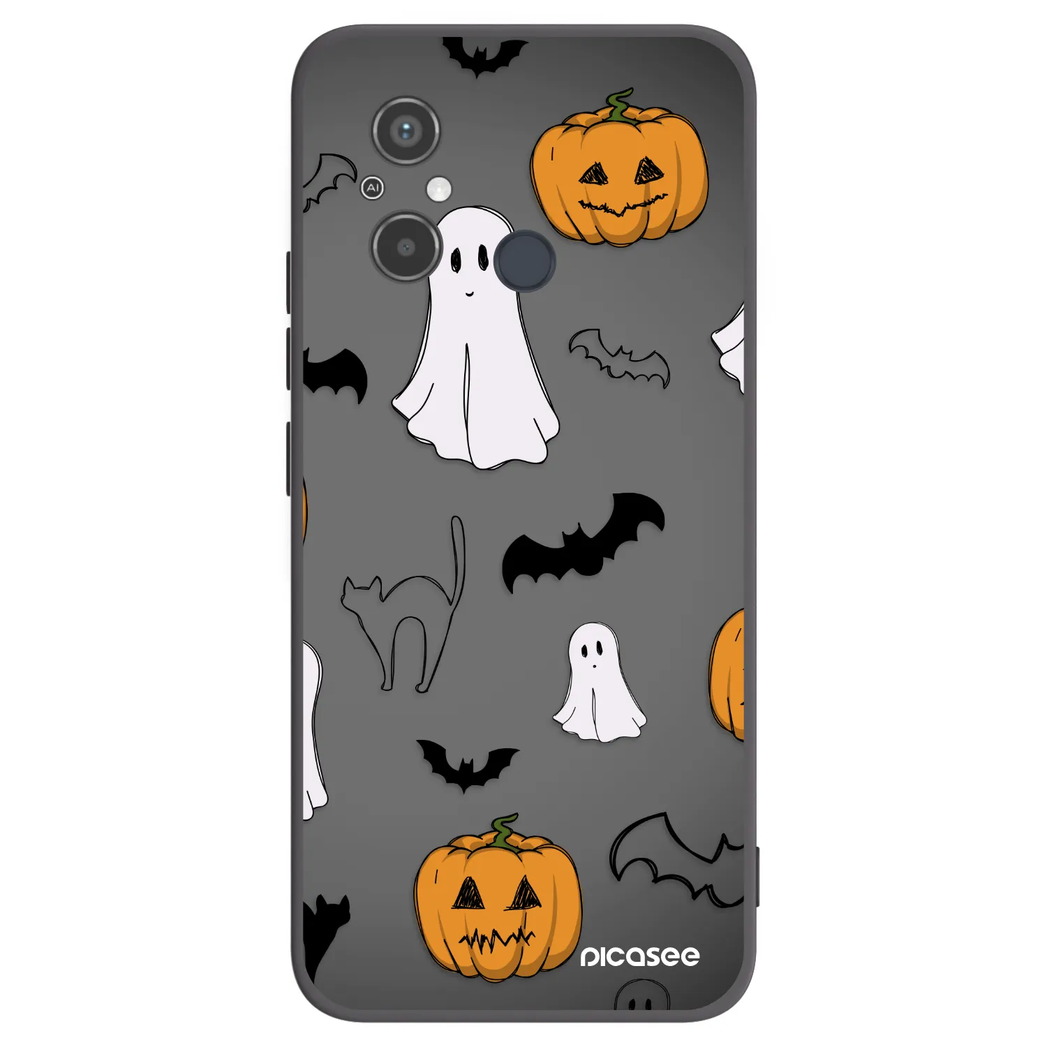 Picasee crna silikonska maskica za Xiaomi Redmi 12C - Spooky crew