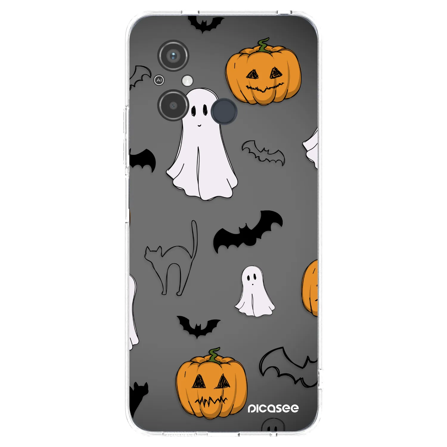 Picasee silikonska prozirna maskica za Xiaomi Redmi 12C - Spooky crew