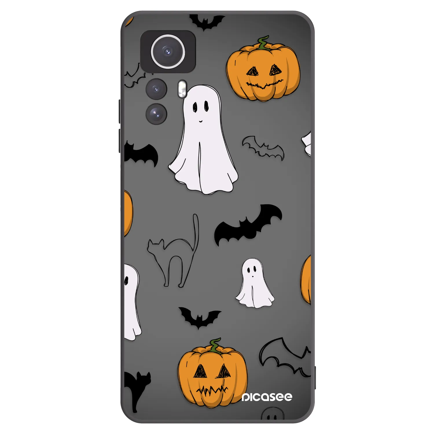 Picasee crna silikonska maskica za Xiaomi Redmi Note 12S - Spooky crew