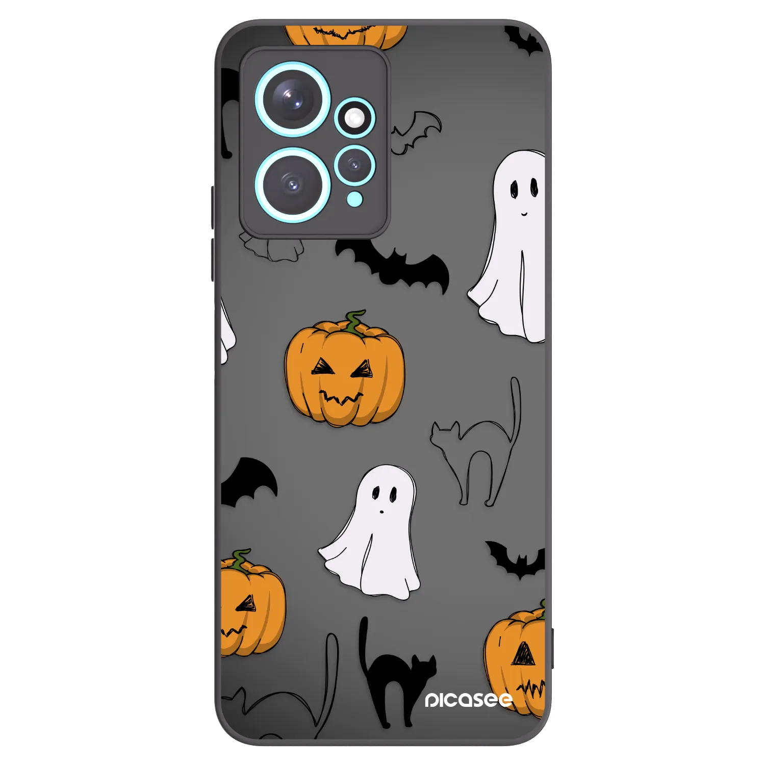 Picasee crna silikonska maskica za Xiaomi Redmi Note 12 4G - Spooky crew
