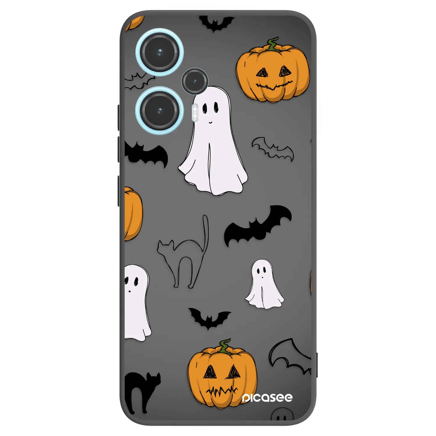 Picasee crna silikonska maskica za Xiaomi Poco F5 - Spooky crew