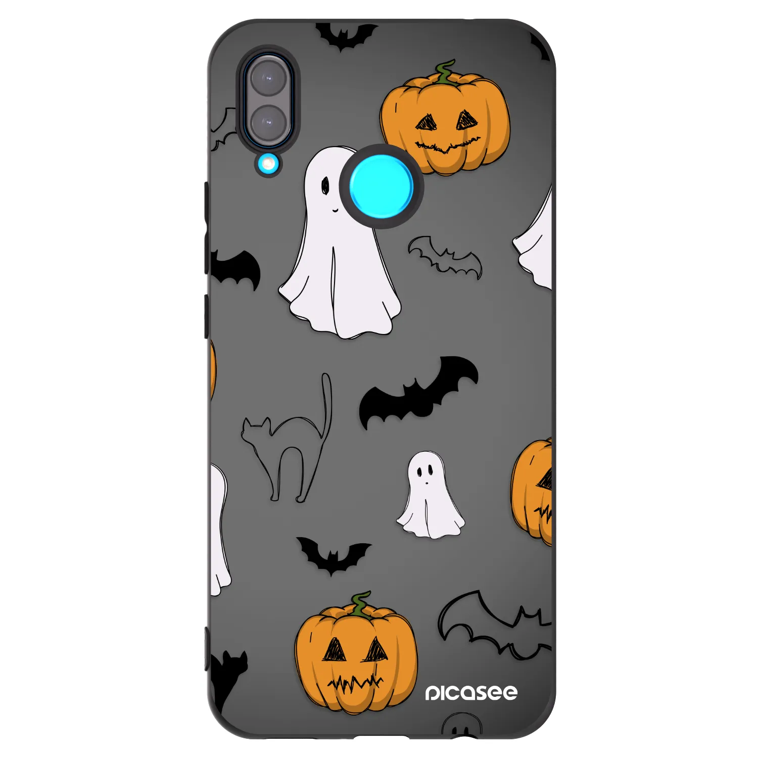 Picasee crna silikonska maskica za Huawei Nova 3i - Spooky crew