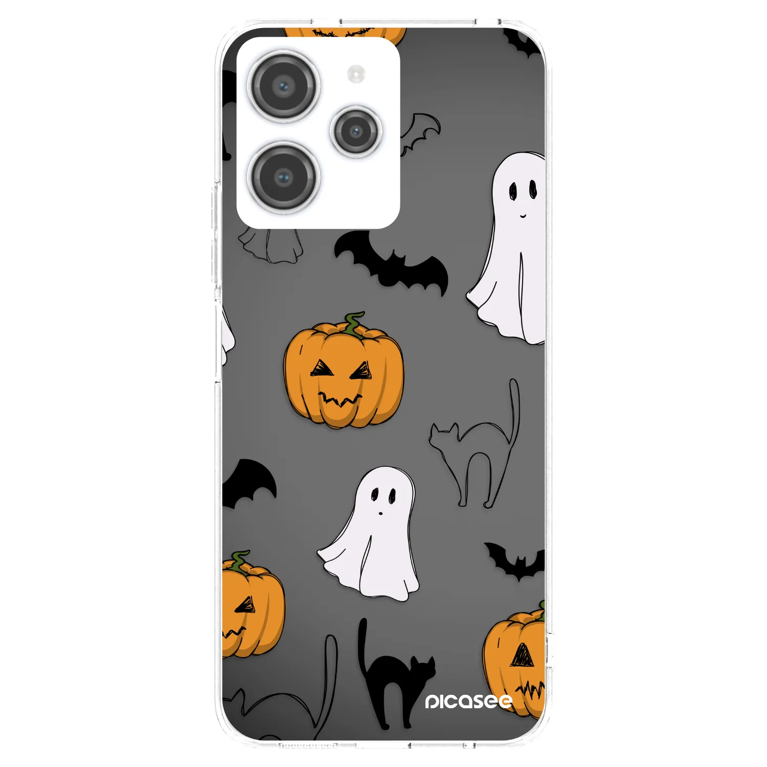 Picasee silikonska prozirna maskica za Xiaomi Redmi 12 4G - Spooky crew