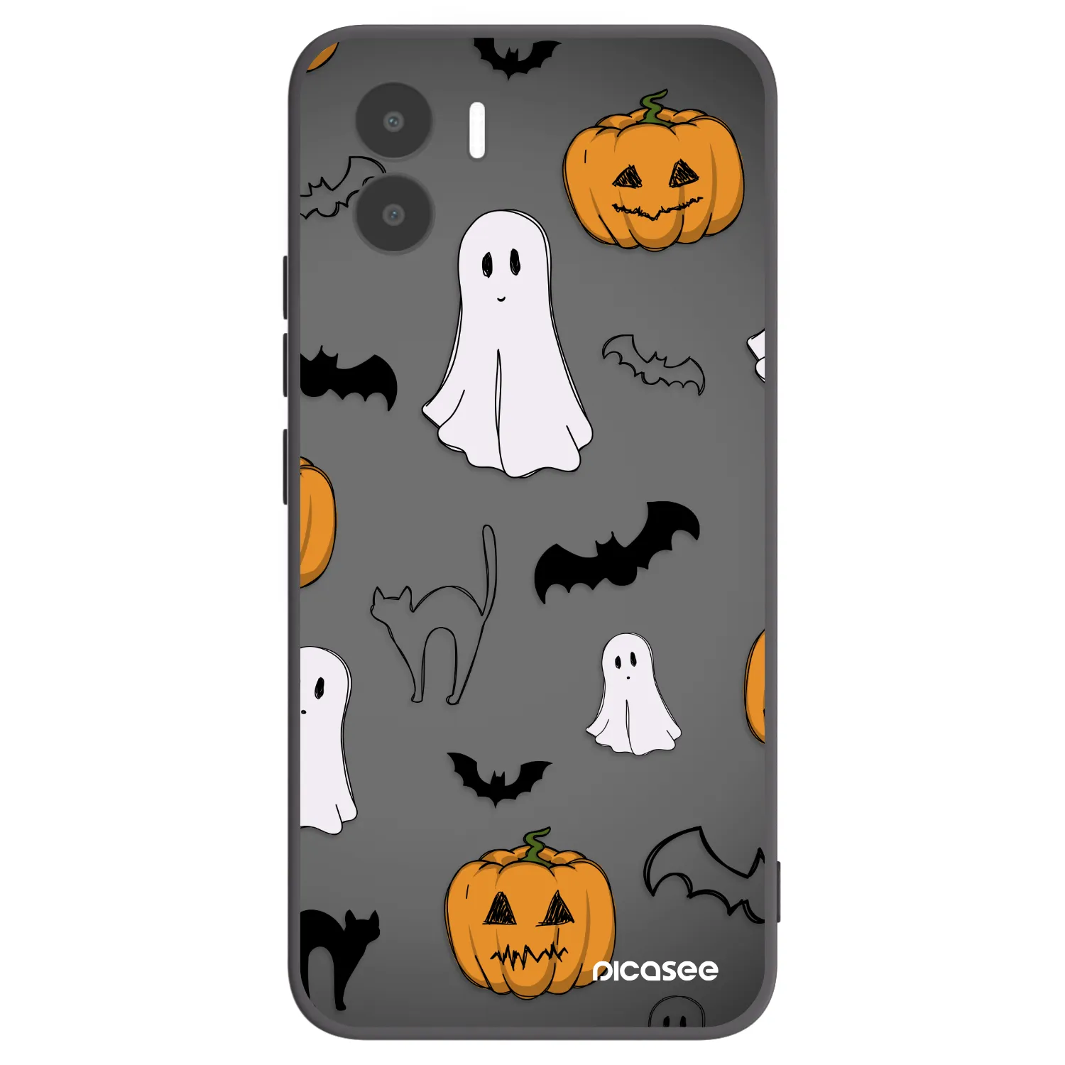 Picasee crna silikonska maskica za Xiaomi Redmi A2 - Spooky crew