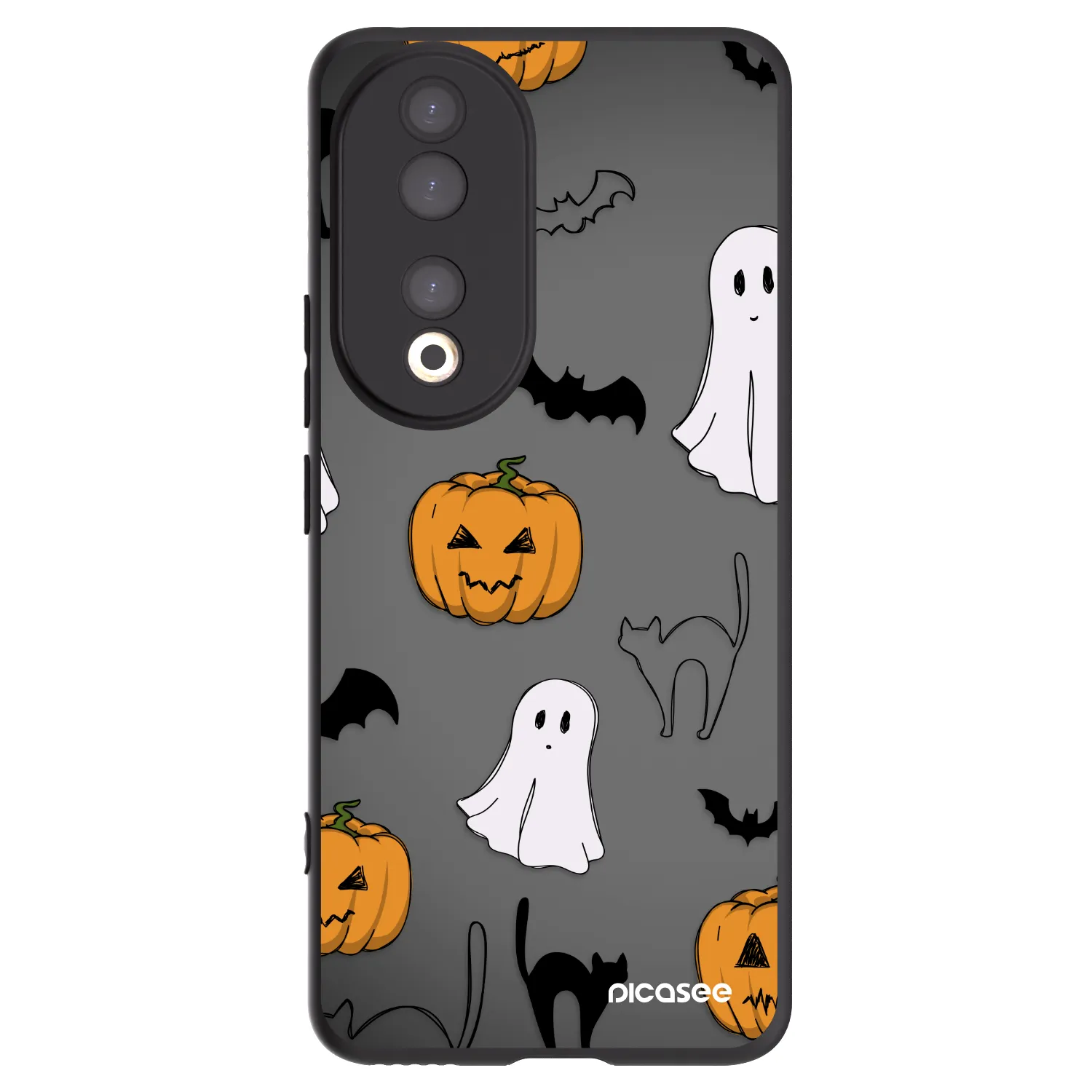Picasee crna silikonska maskica za Honor 90 5G - Spooky crew