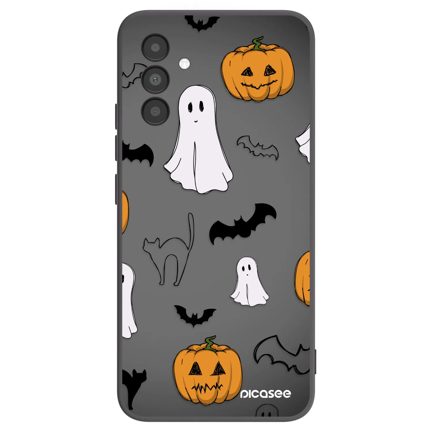 Picasee crna silikonska maskica za Samsung Galaxy A04s A047F - Spooky crew