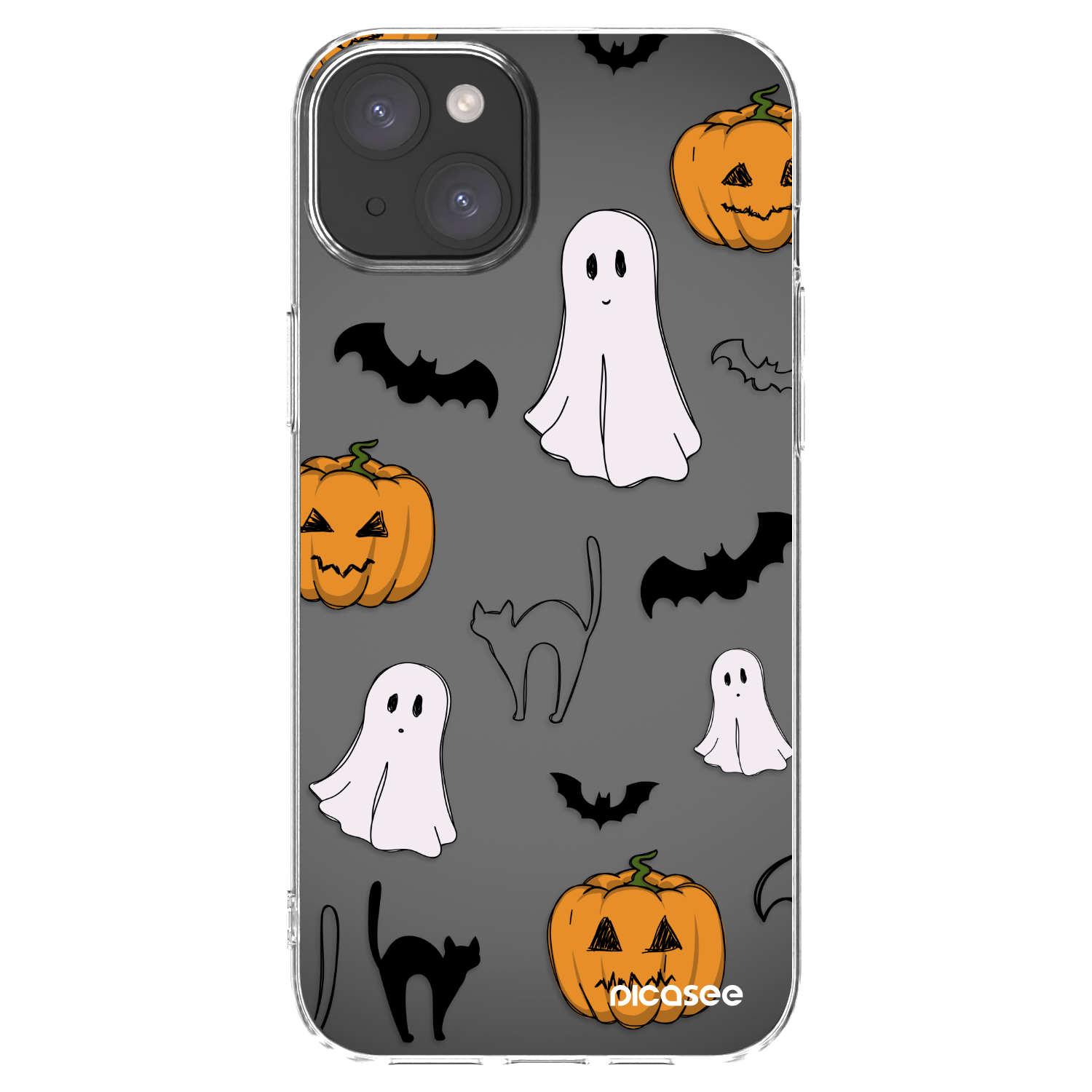 Picasee silikonska prozirna maskica za Apple iPhone 15 Plus - Spooky crew