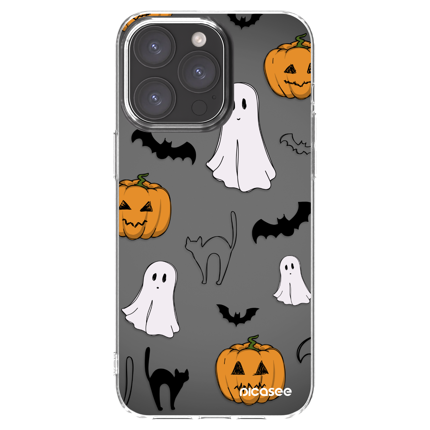 Picasee silikonska prozirna maskica za Apple iPhone 15 Pro Max - Spooky crew