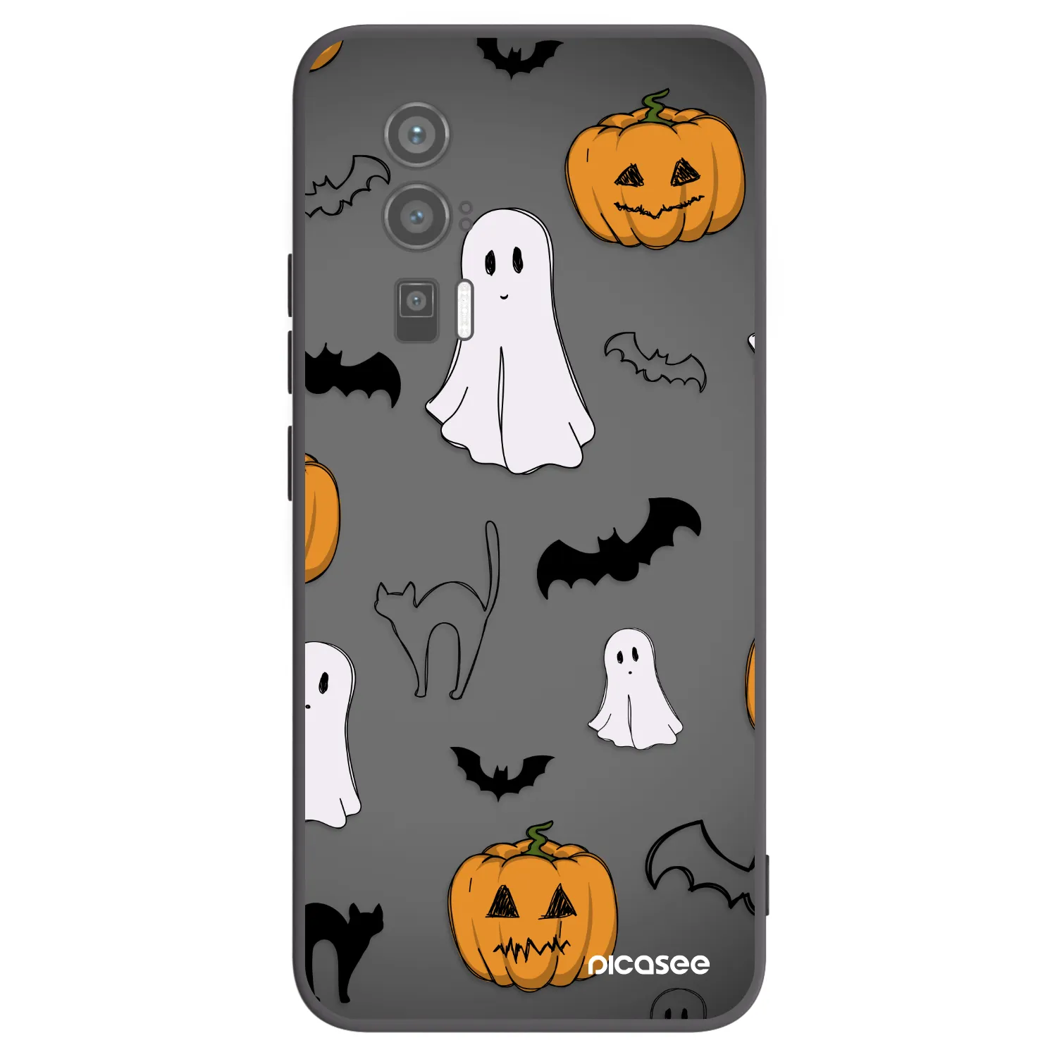 Picasee crna silikonska maskica za Xiaomi Poco F5 Pro 5G - Spooky crew