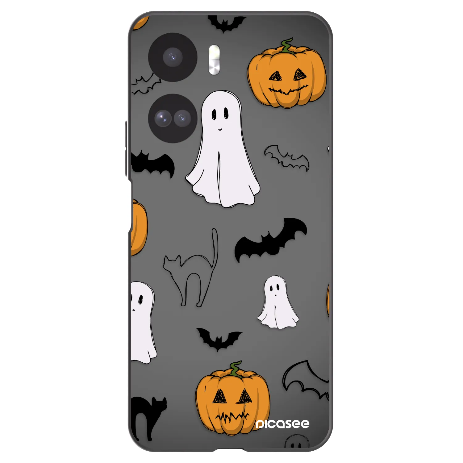 Picasee crna silikonska maskica za Honor 90 Lite 5G - Spooky crew